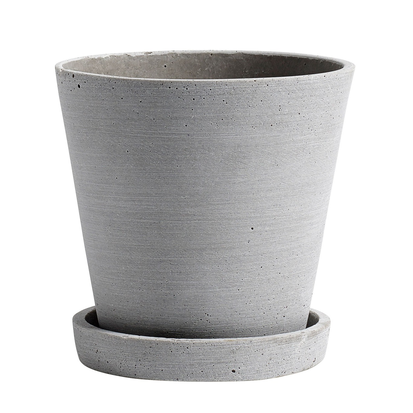 Flowerpot With Saucer Grey, Ø14 cm M