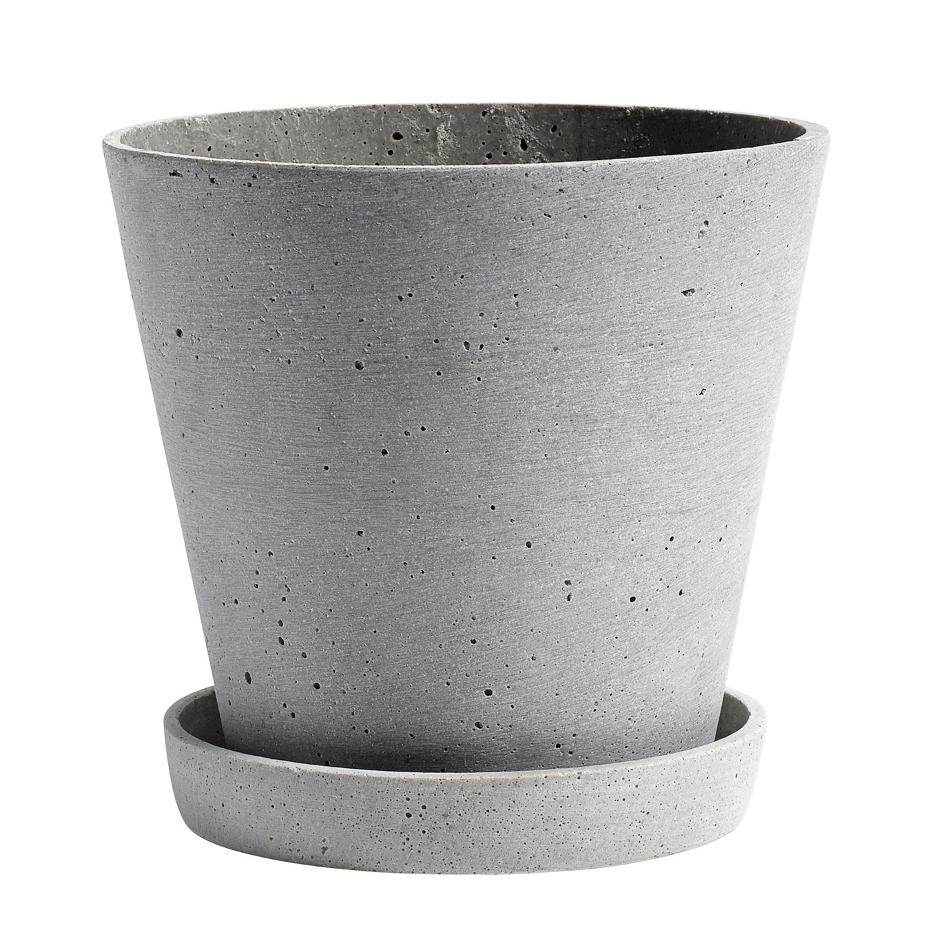 Flowerpot With Saucer Grey, Ø17.5 cm L
