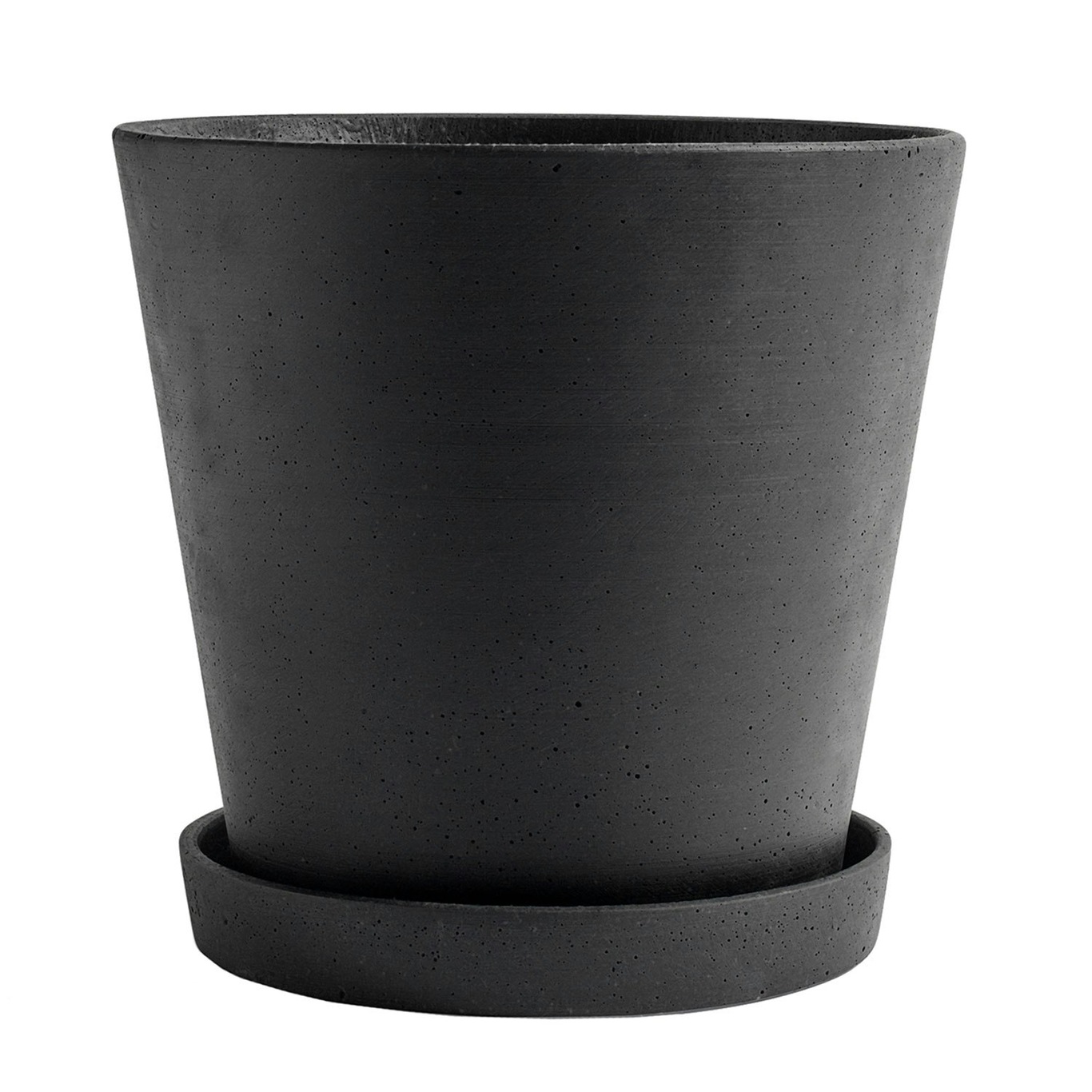 Flowerpot With Saucer Black, Ø26 cm XXL
