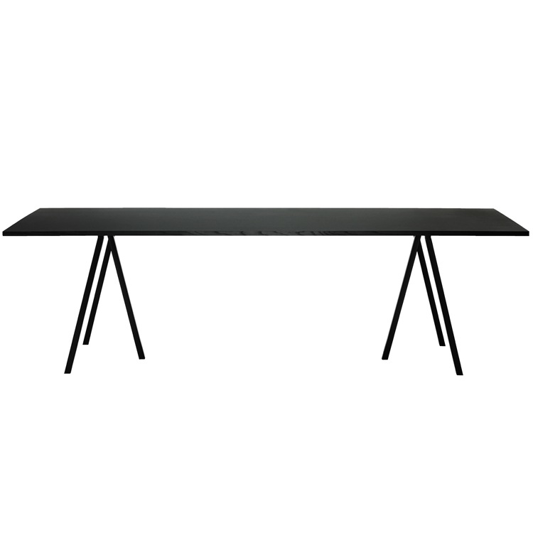 Loop Stand Table 250 cm, Linoleum / Black