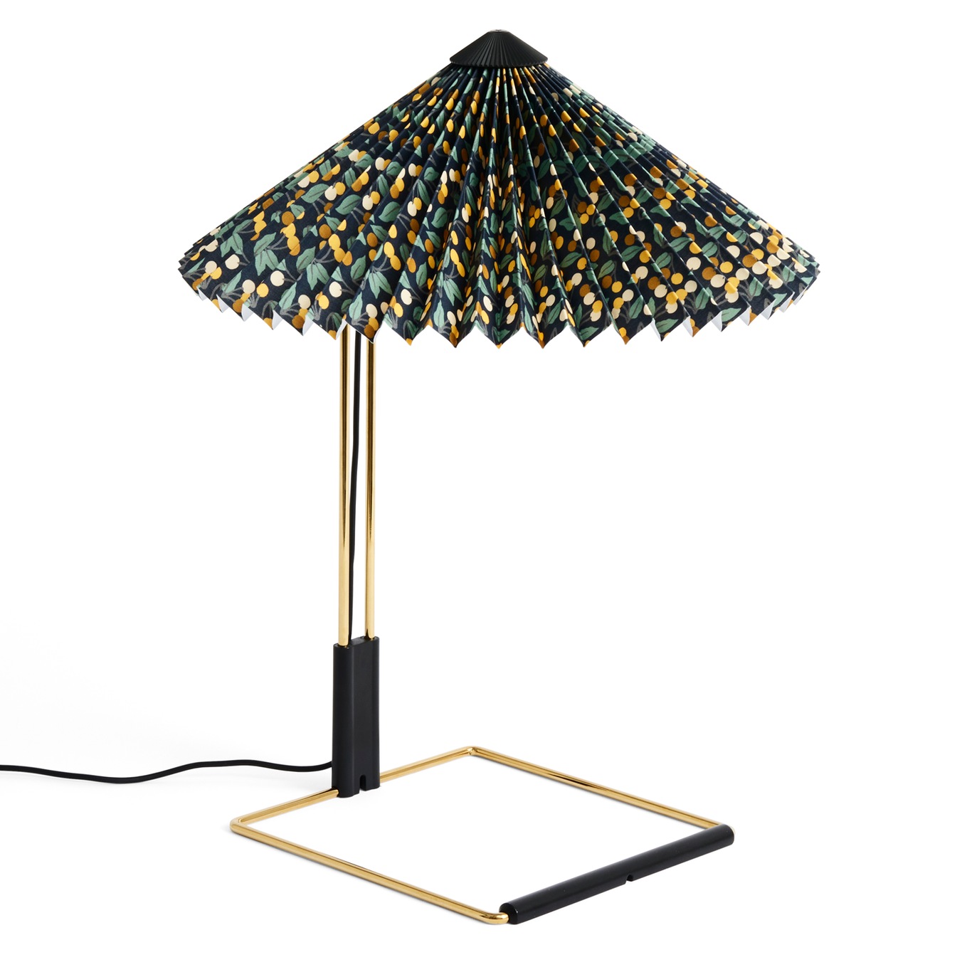 Matin Table Lamp 300 mm, Polished Brass / Cherry Drop By Liberty