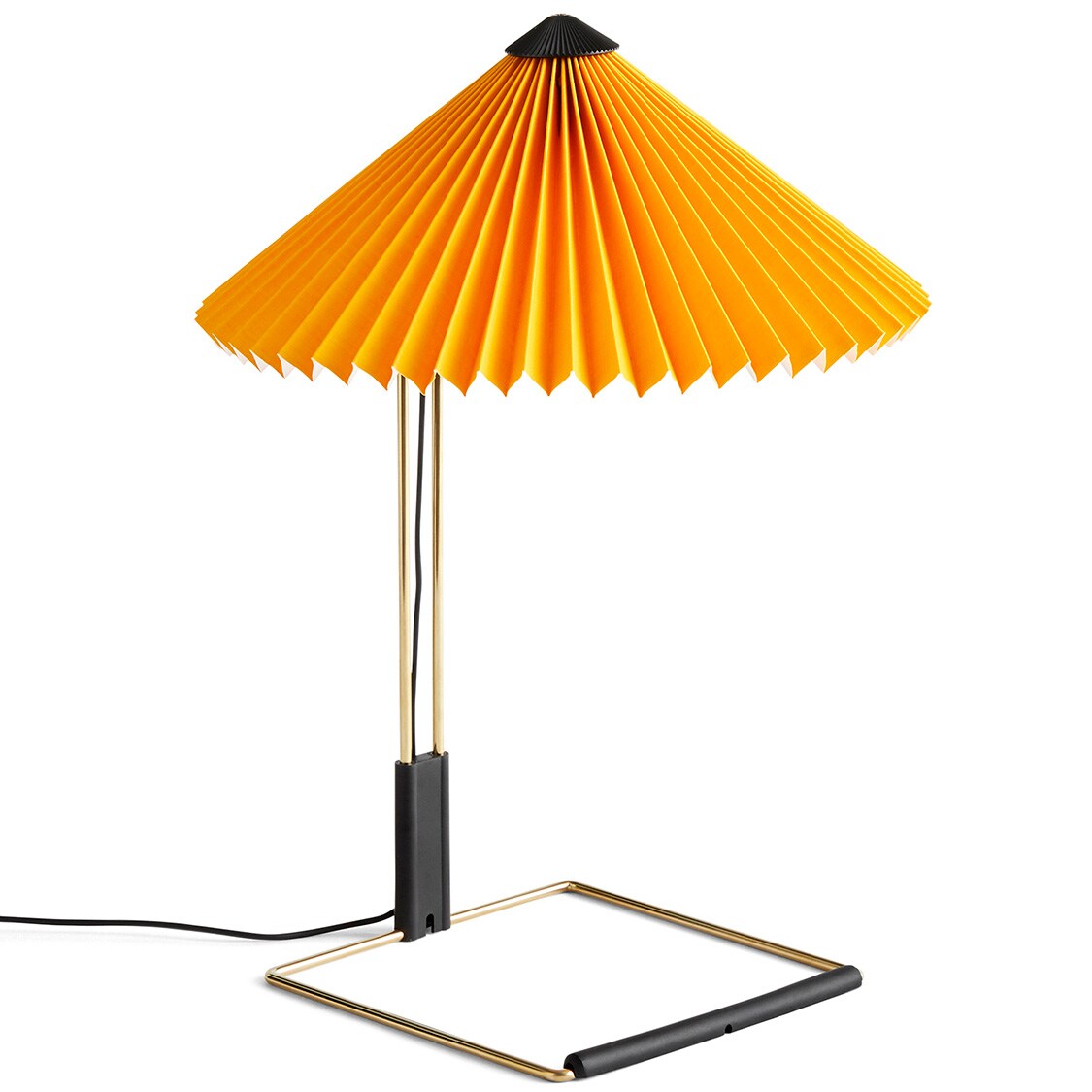 Matin Table Lamp 300 mm, Polished Brass / Bright Yellow - HAY @ RoyalDesign.co.uk