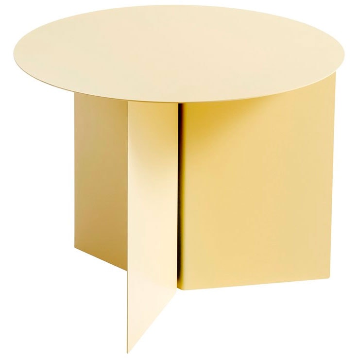 Slit Round Table, Light Yellow