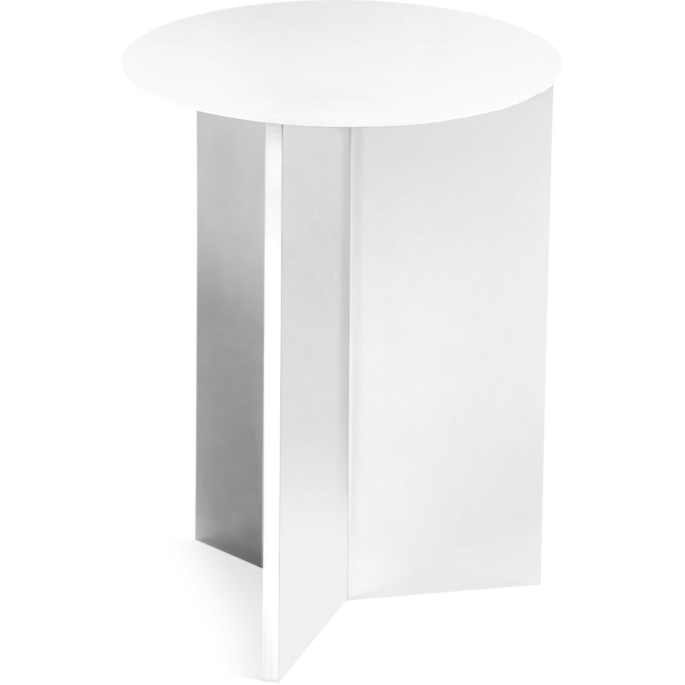 Slit Table Steel Ø35 cm, White