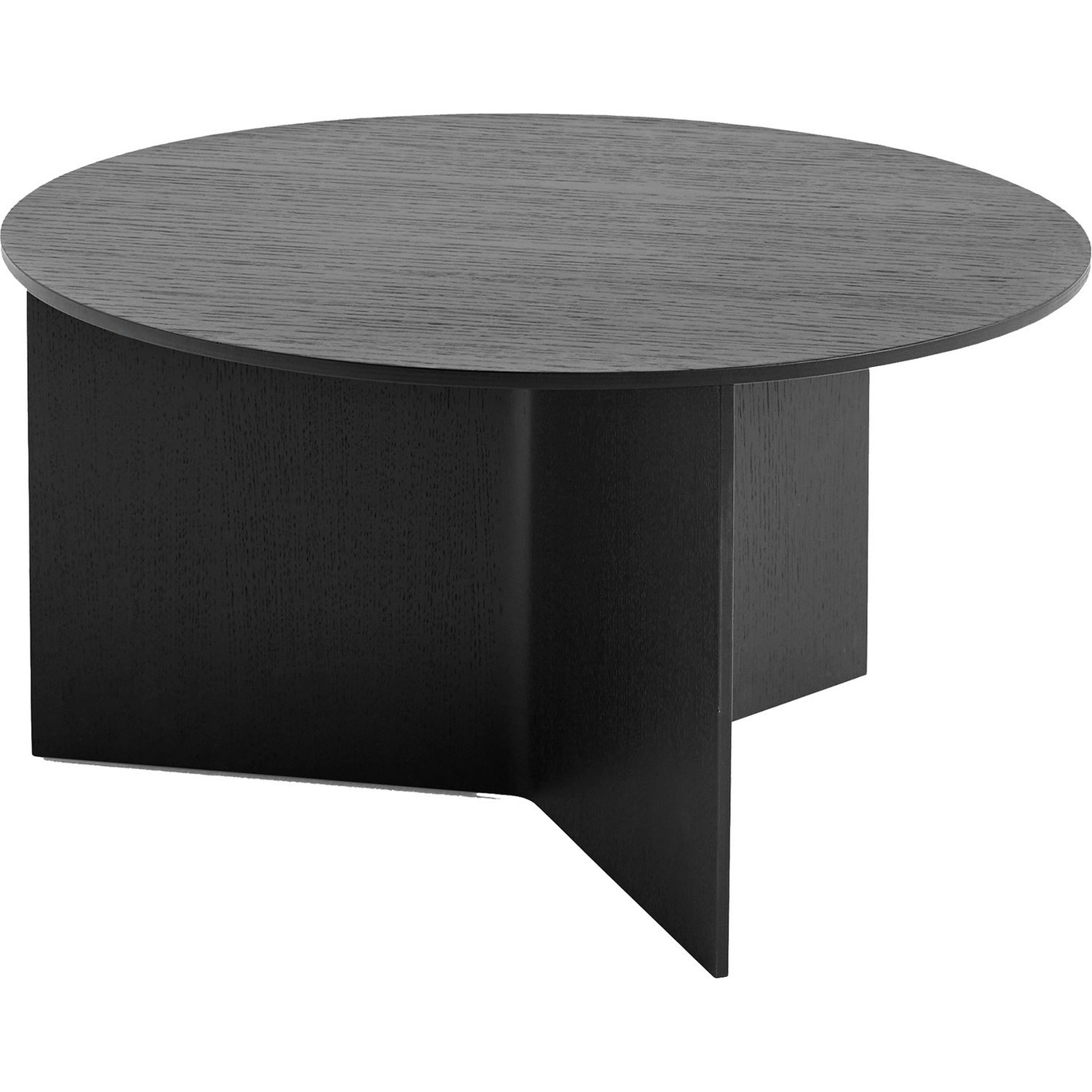 Slit Table Wood Round XL Ø65xH35,5 - Black Lac oak