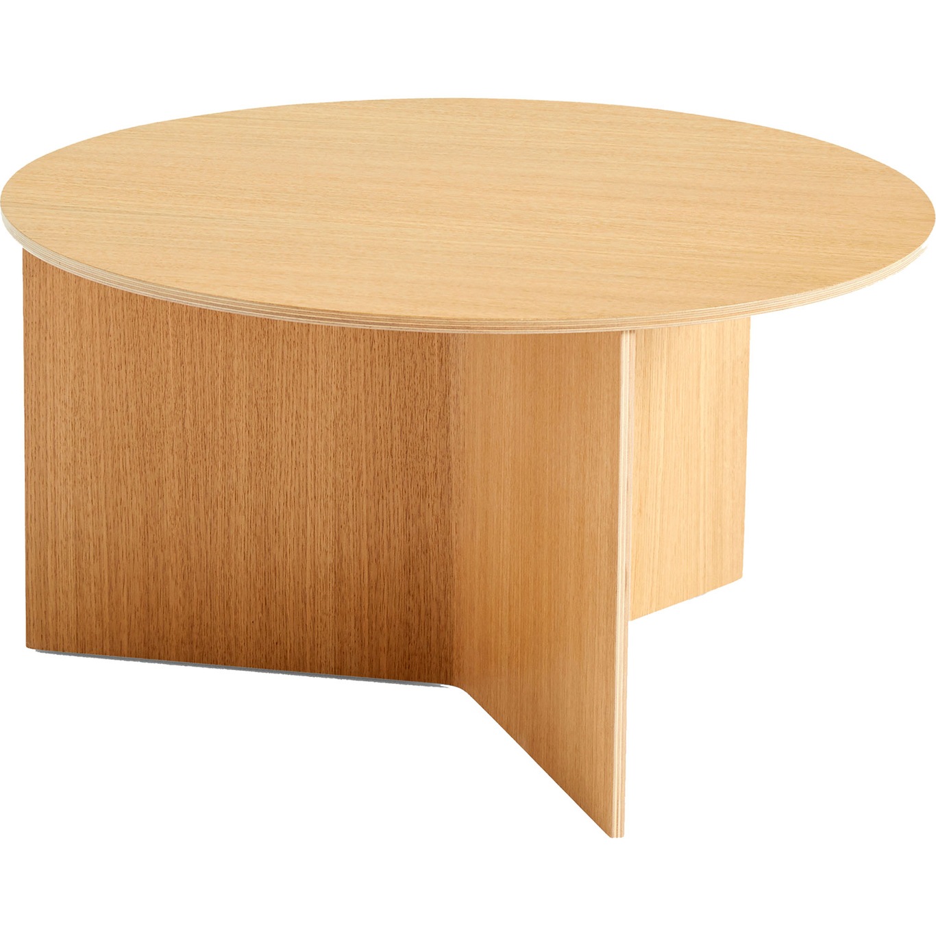 Slit Table Wood Round XL Ø65xH35,5 - Lacq oak