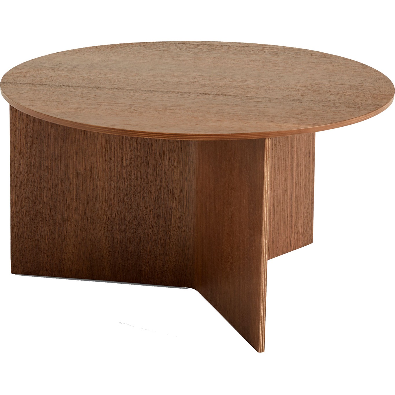 Slit Table Wood Round XL Ø65xH35,5 - Lacq walnut
