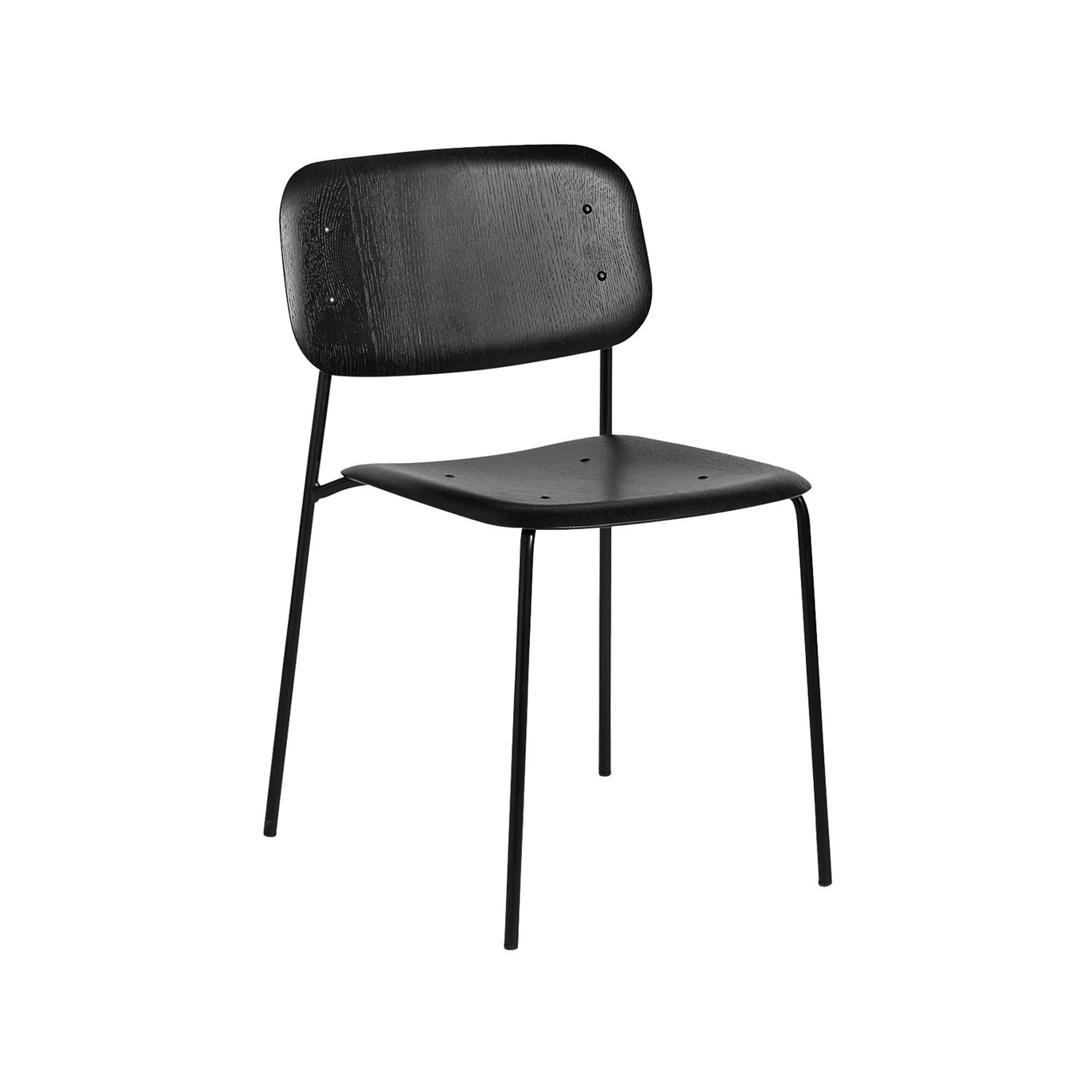 Soft Edge 10 Chair Water-Based Lacquer, Black Seat / Black Legs