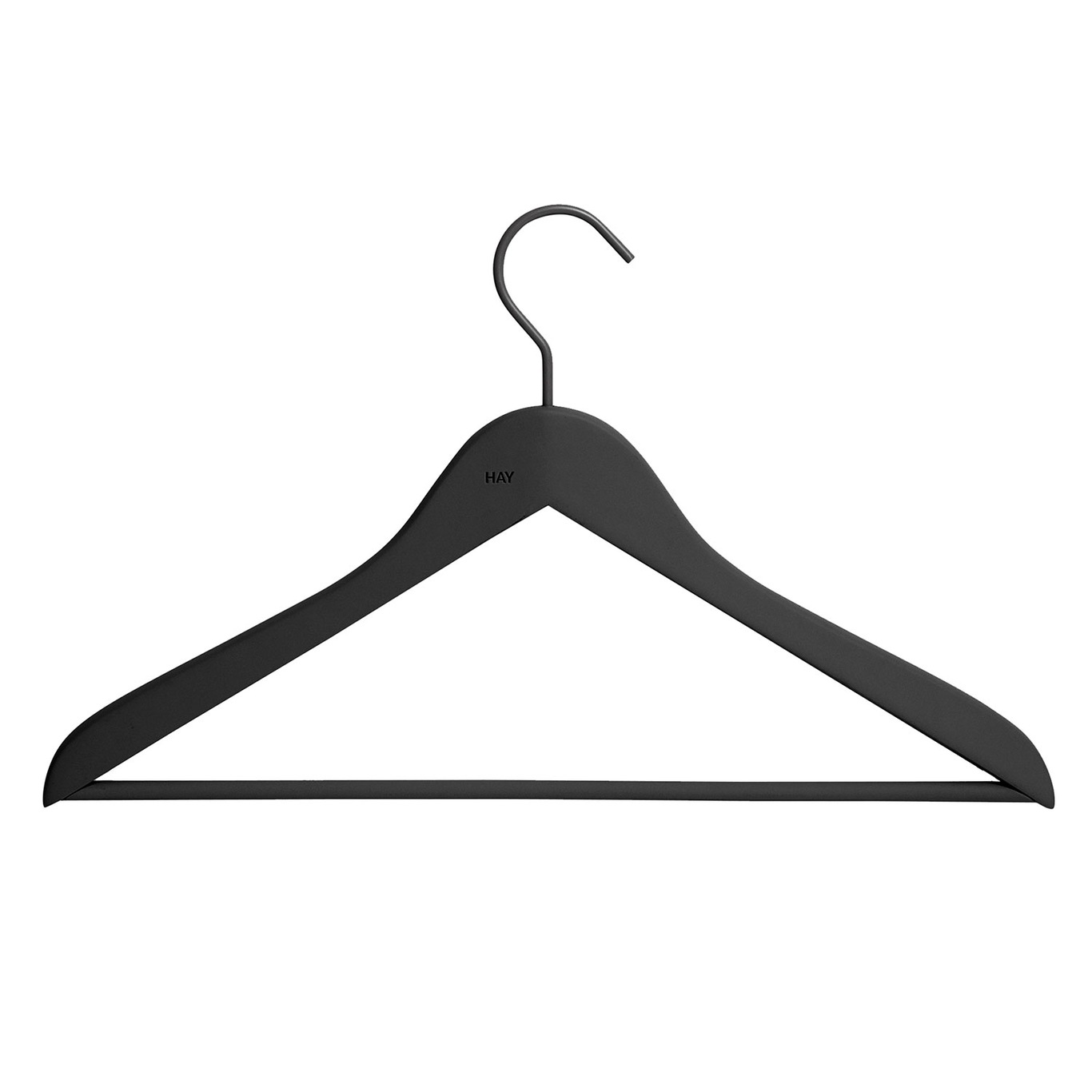 Soft Hanger With Bar Thin 4-pack, Black
