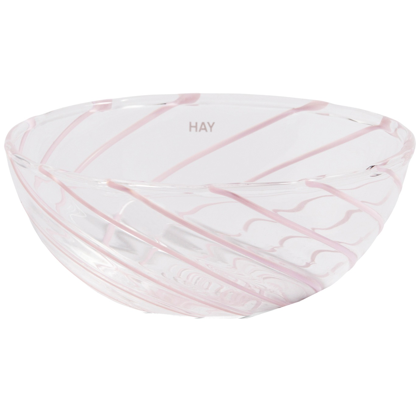 Spin Bowl 2-pack, Clear / Pink Stripe