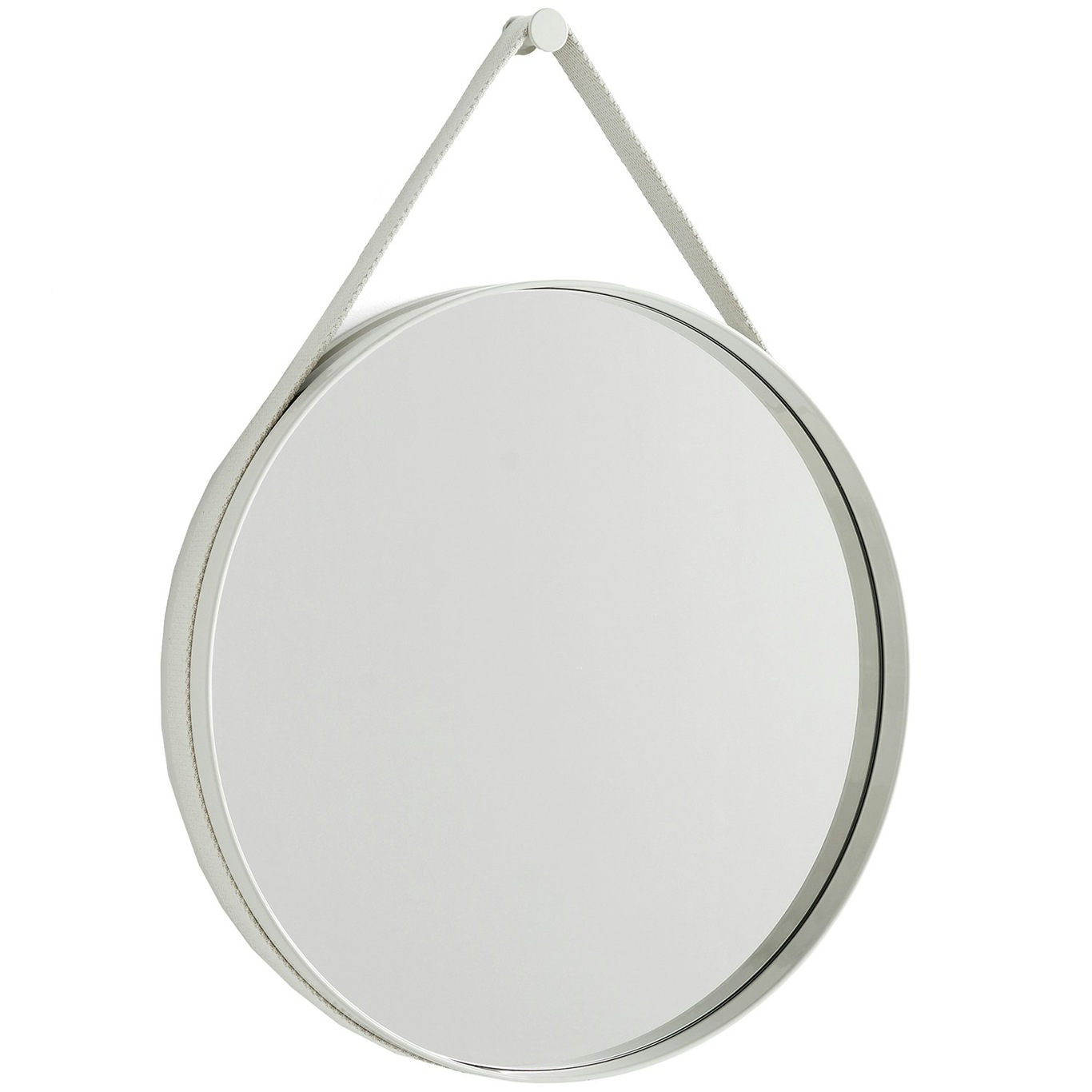 Strap Mirror No2 Ø50 cm, Light Grey