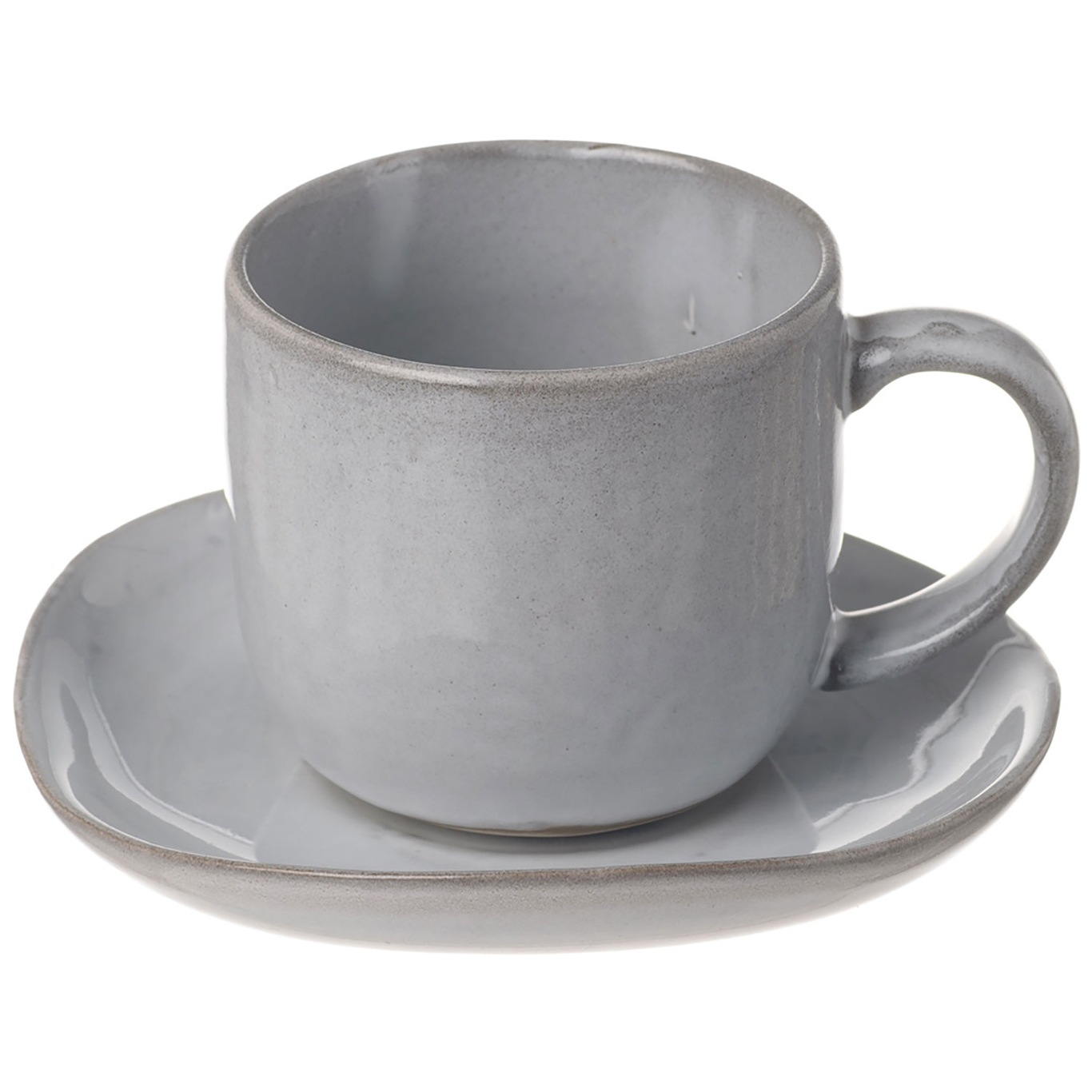 Nosse Ceramics Svelte Cup With Saucer 12 cl, Stone