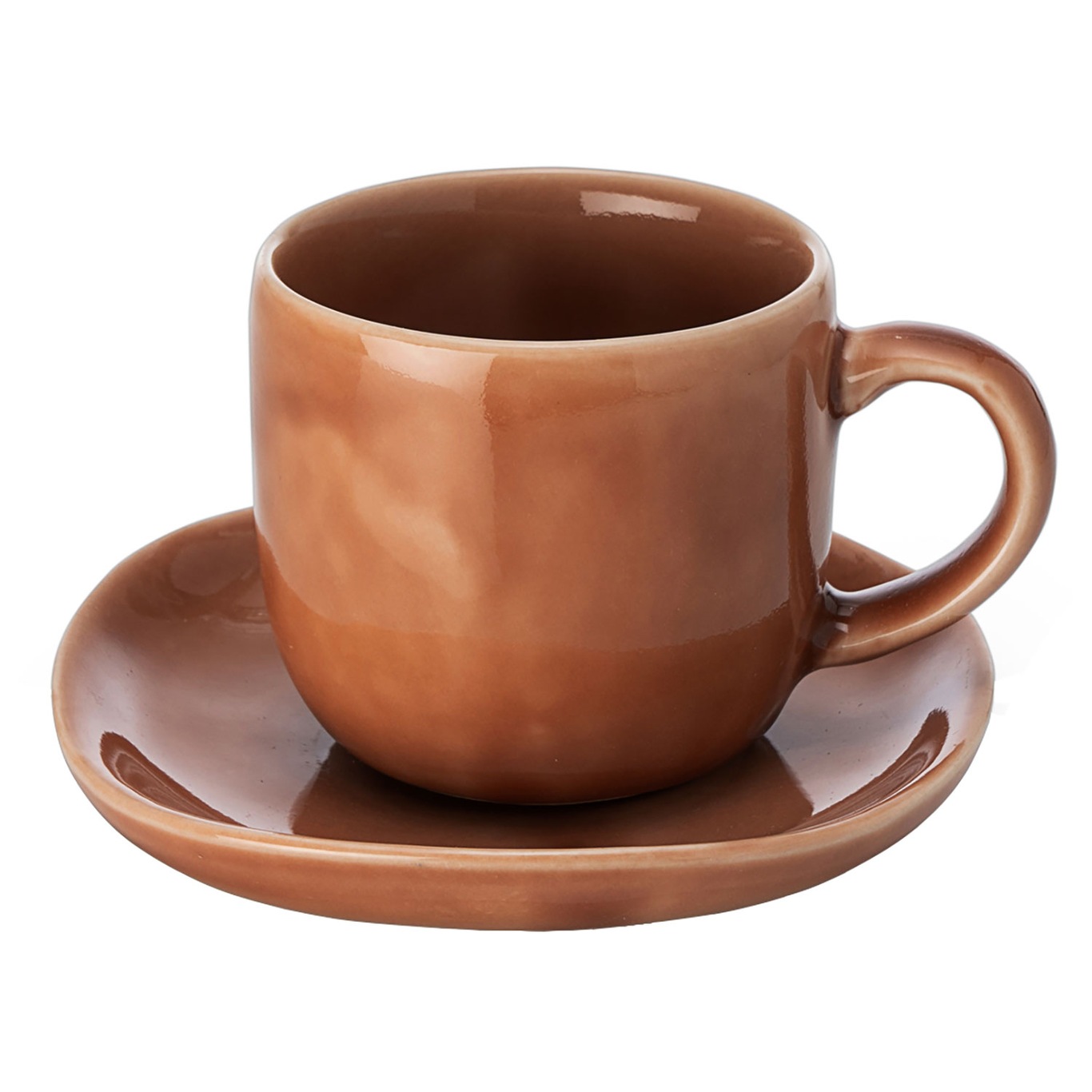 Nosse Ceramics Svelte Cup With Saucer 12 cl, Terracotta