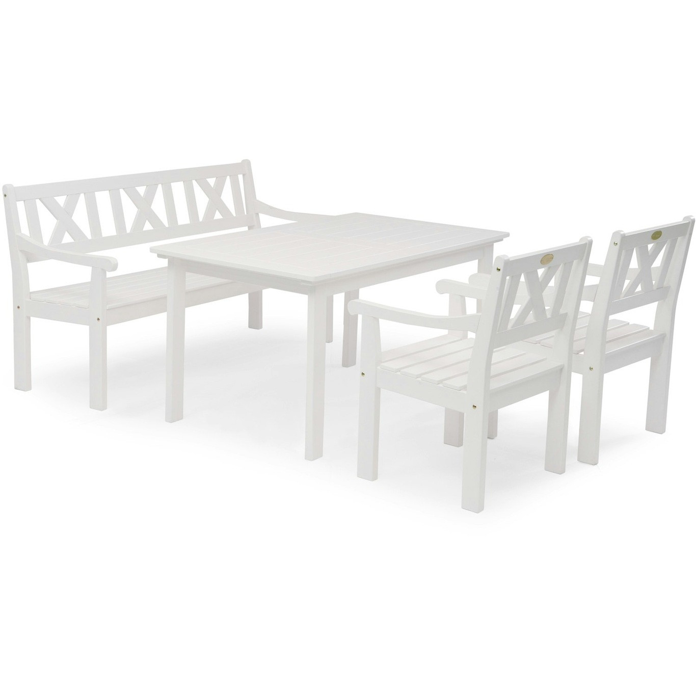 Läckö Table Set 5 Seats, White
