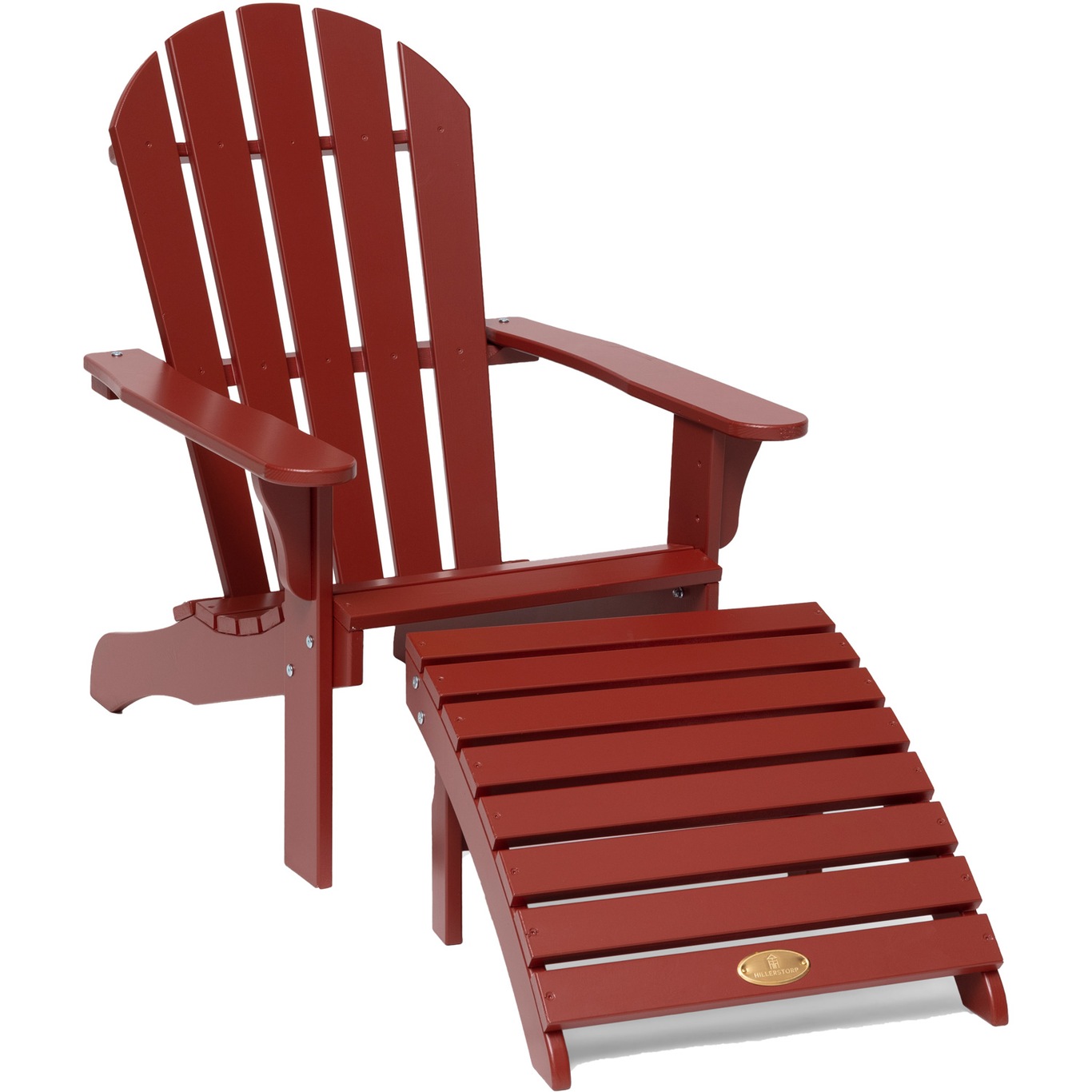 Tennessee Deckchair With Footstool, Oxide Red