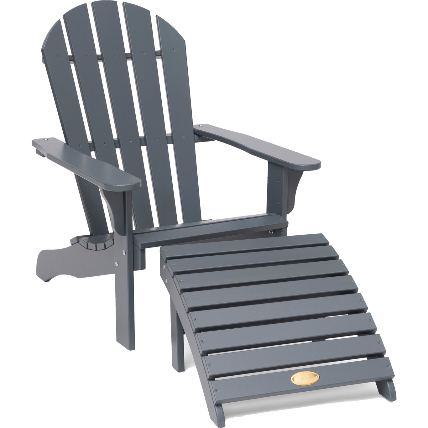 Tennessee Deckchair With Footstool, Steel Grey