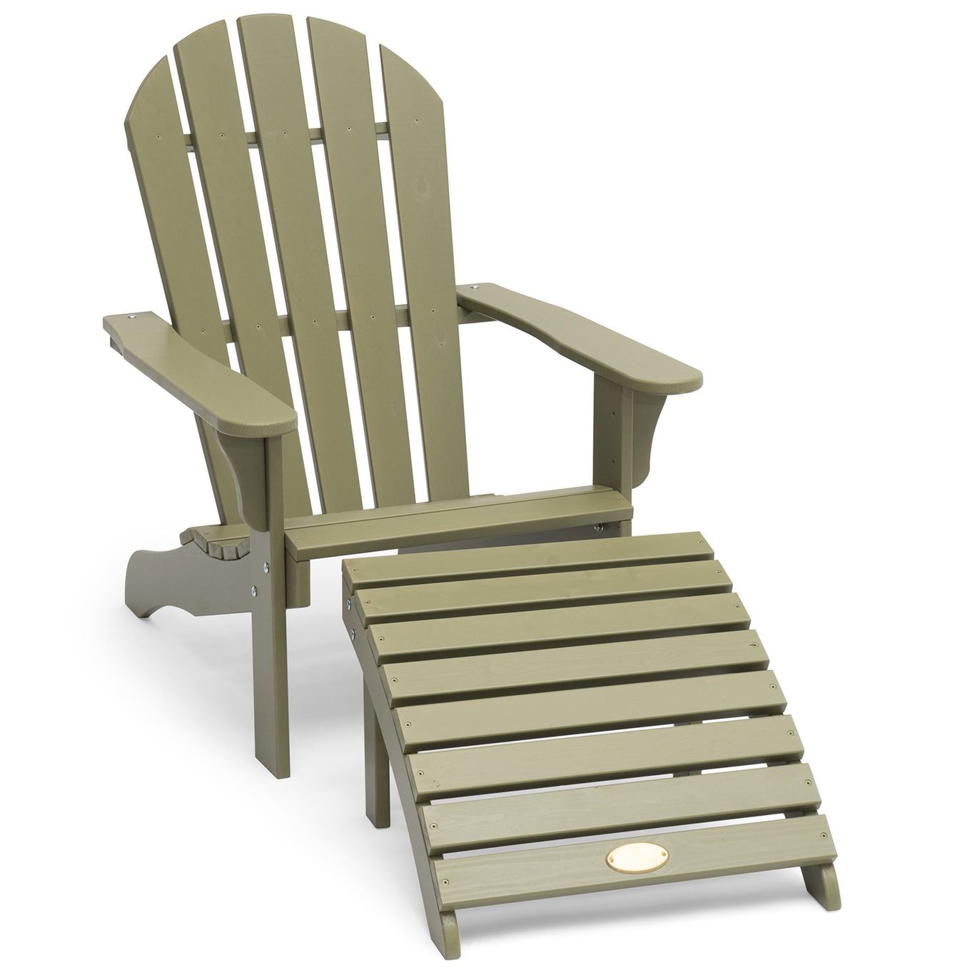 Tennessee Deckchair With Footstool, Antique Green