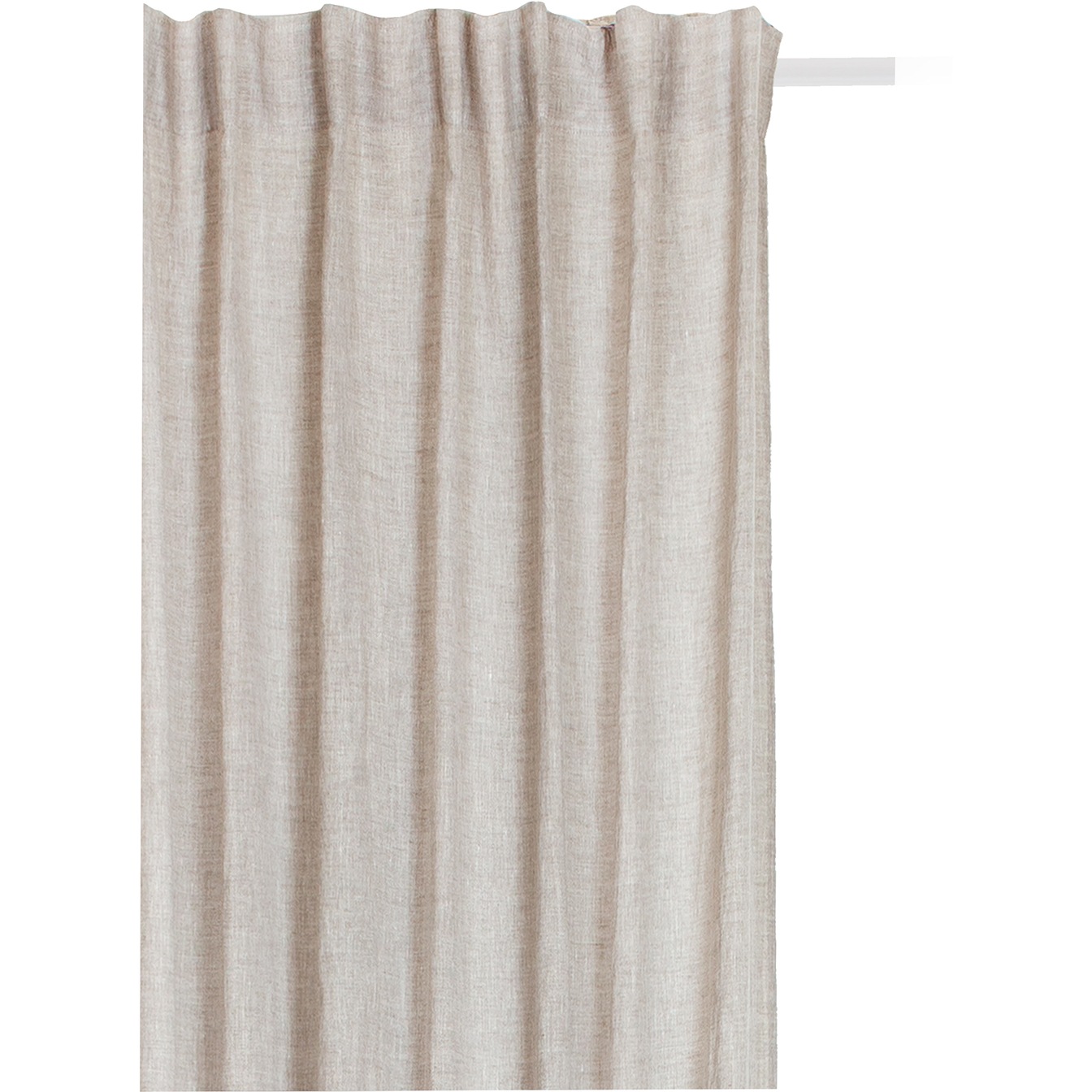 Sunshine Wide Curtain With Heading Tape Oatmeal, 250x290 cm