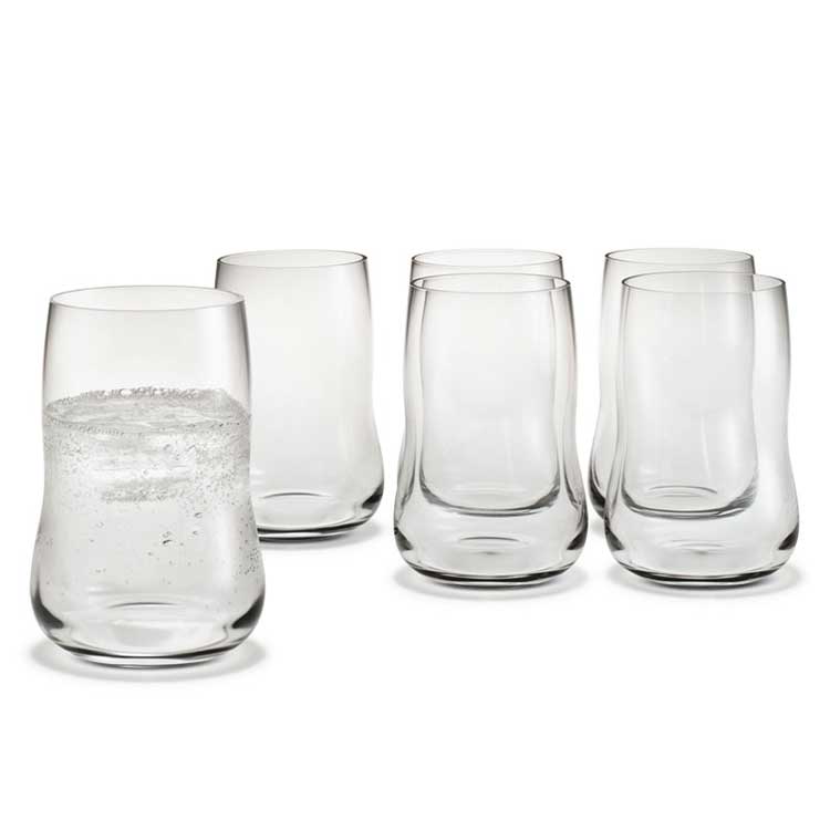 Future Set of 6 glasses, Clear