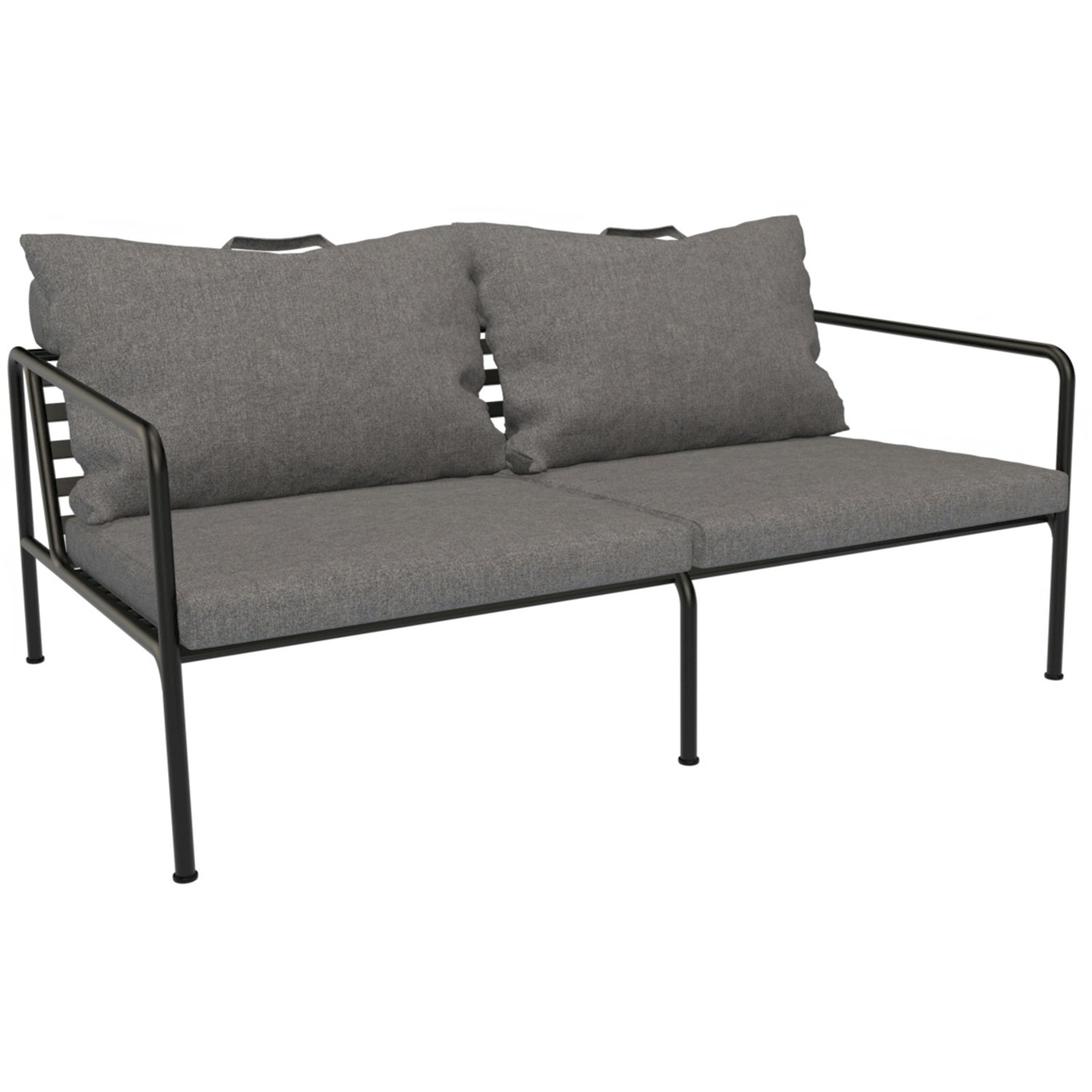 Avon 2-Seater Sofa, Slate / Black