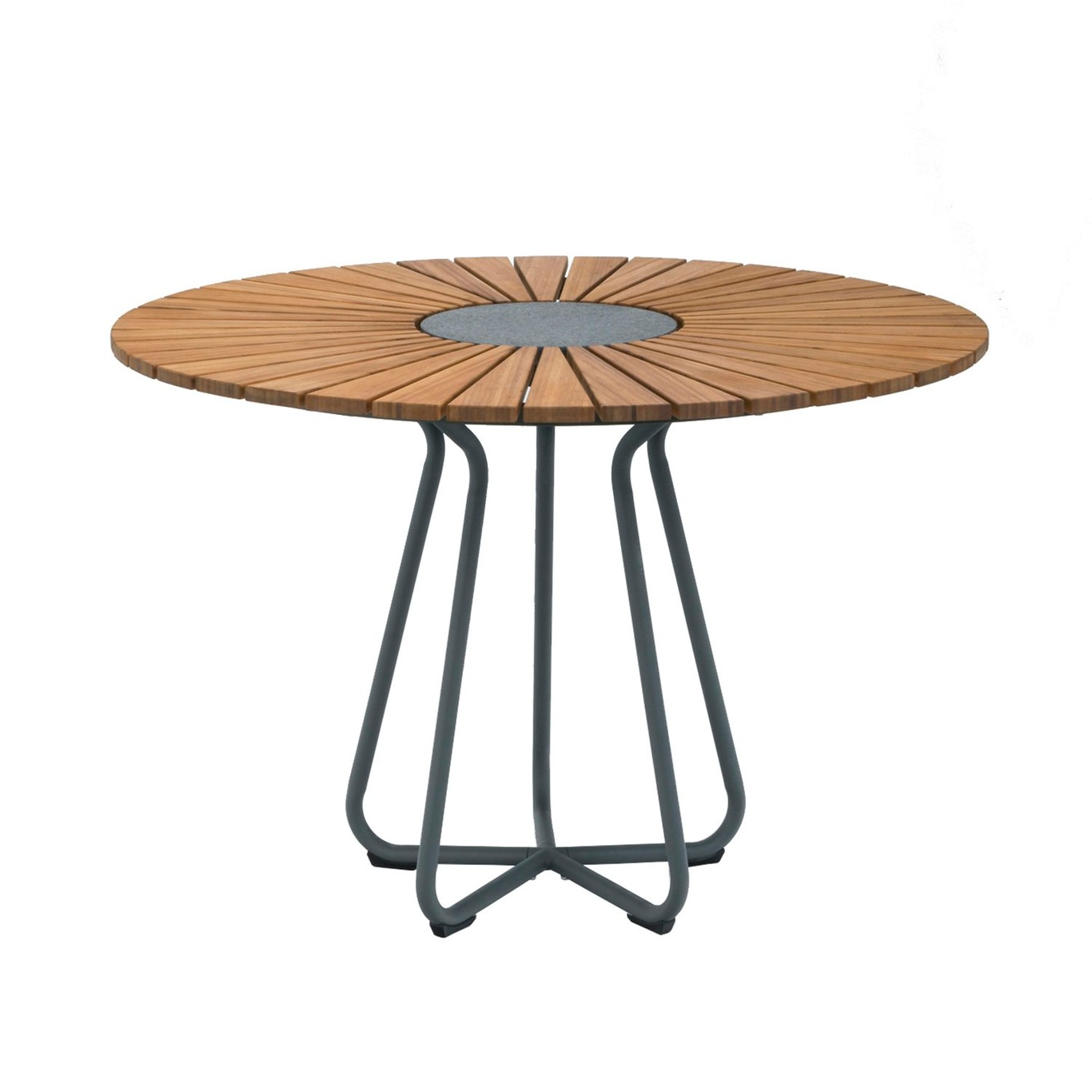 Circle Dining Table 110 cm, Bamboo/Grey