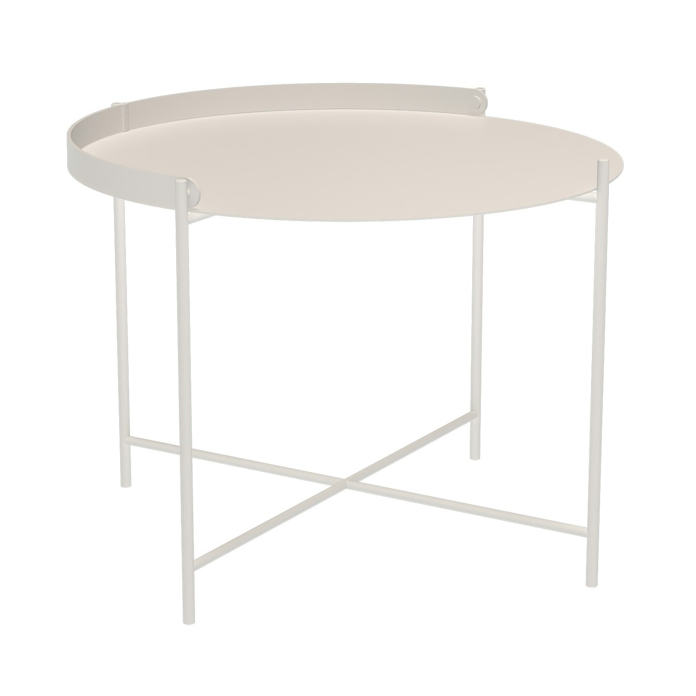 Edge Tray Table Ø62 cm, Muted White