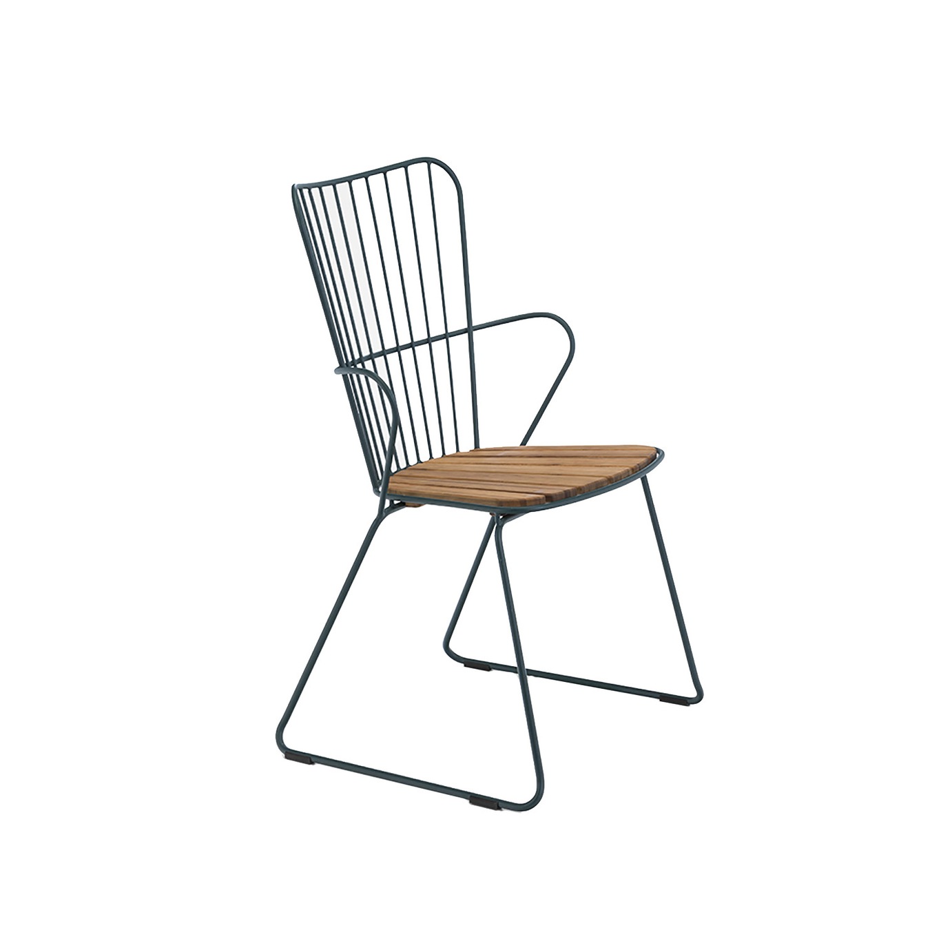 Paon Dining Chair, Pine Green/Bamboo
