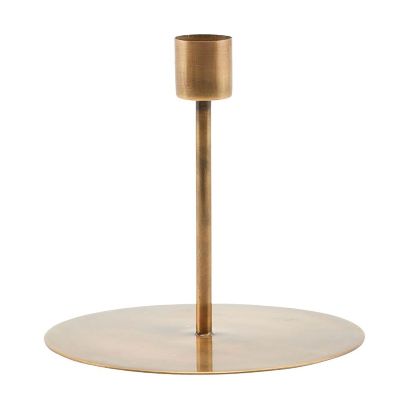 Anit Candle Stand 12 cm, Antique Brass