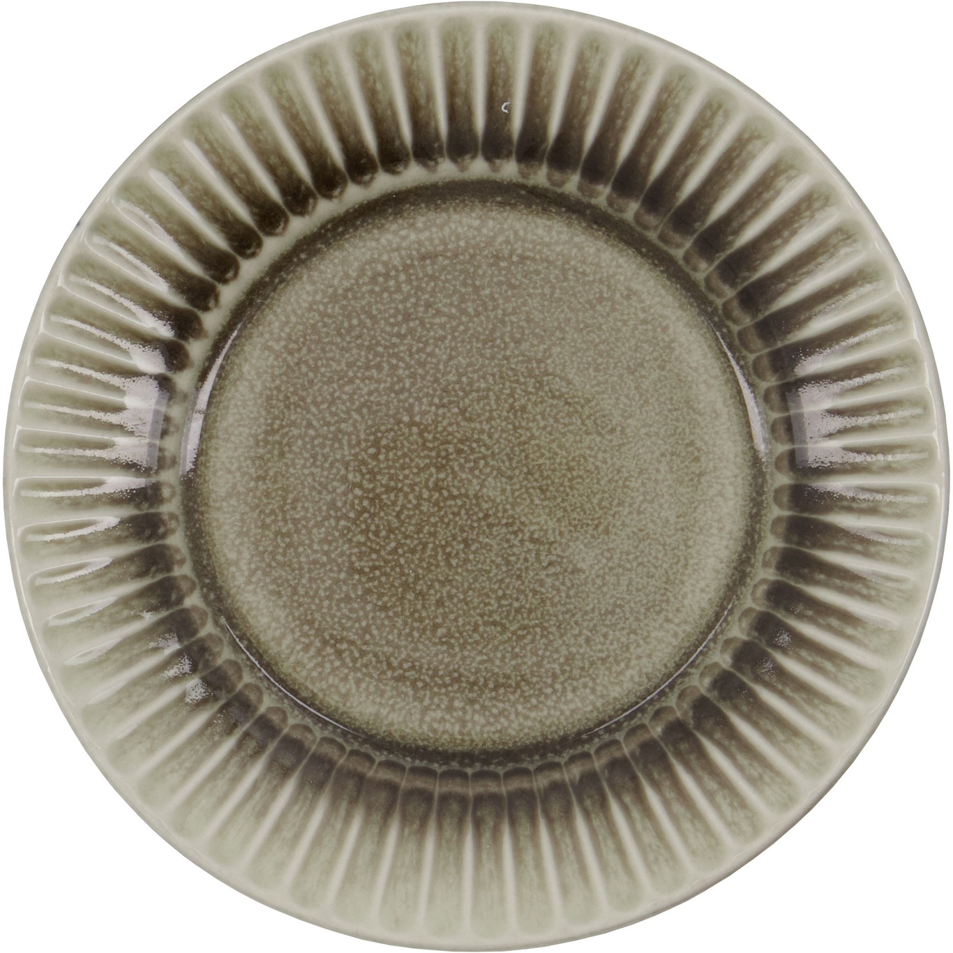 Pleat Side Plate 16 cm, Grey Brown