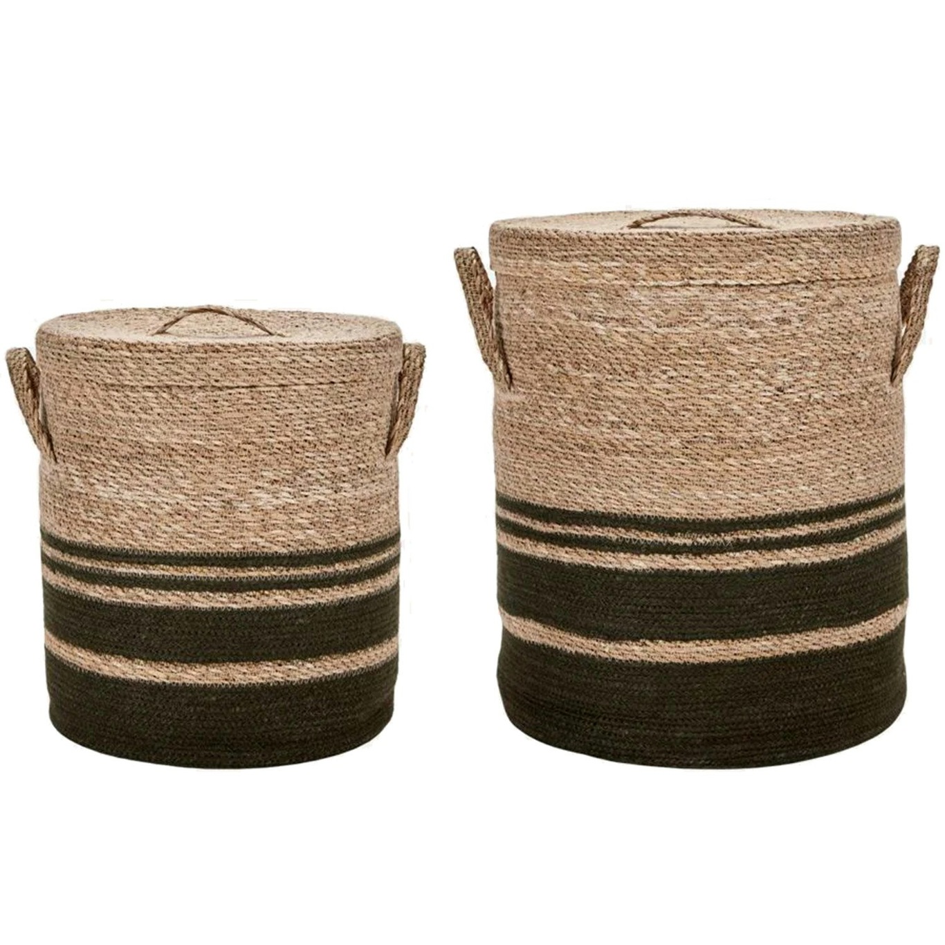 Army Laundry Basket With Lid, 2-pack