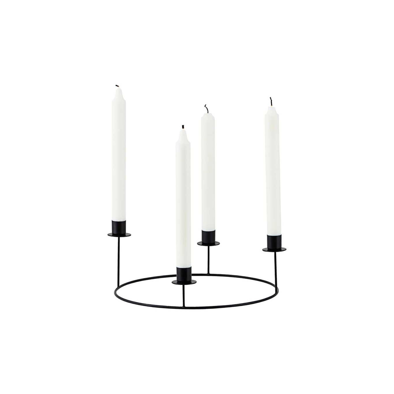 Ring Candle Stand S, Black