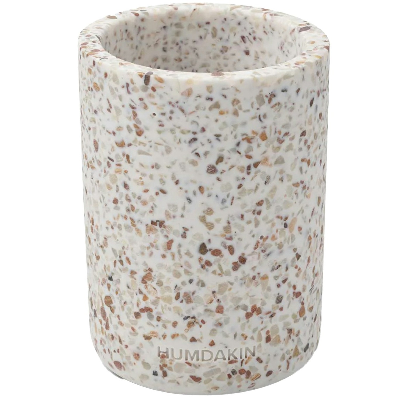 Terarazzo Vase 14 cm, White/Brown
