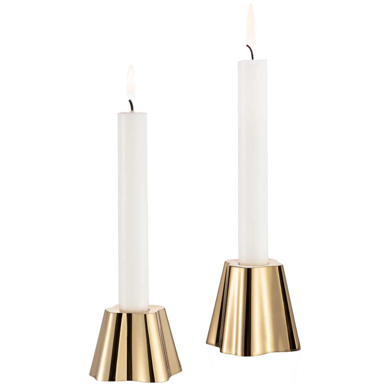 Aalto Candlesticks Brass, 5 & 6,5 cm