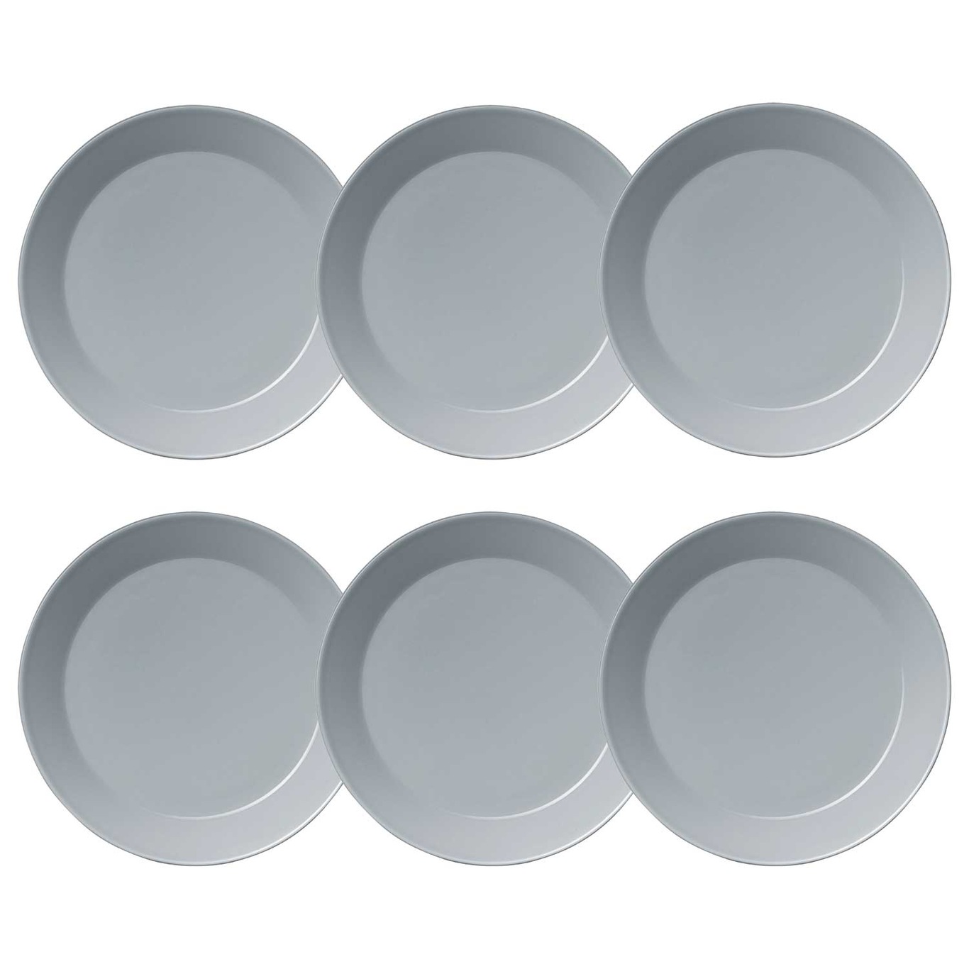 Teema Plate 26 cm Pearl Grey, 6 Pcs