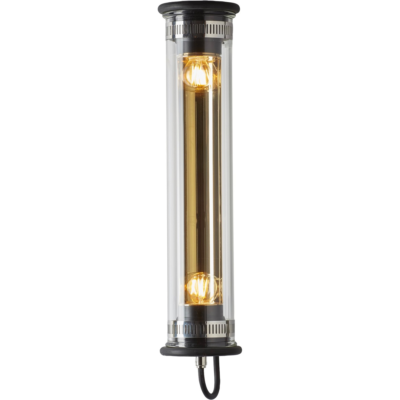 In The Tube 100-500 Wall Lamp, Black / Gold Reflector / Without Mesh