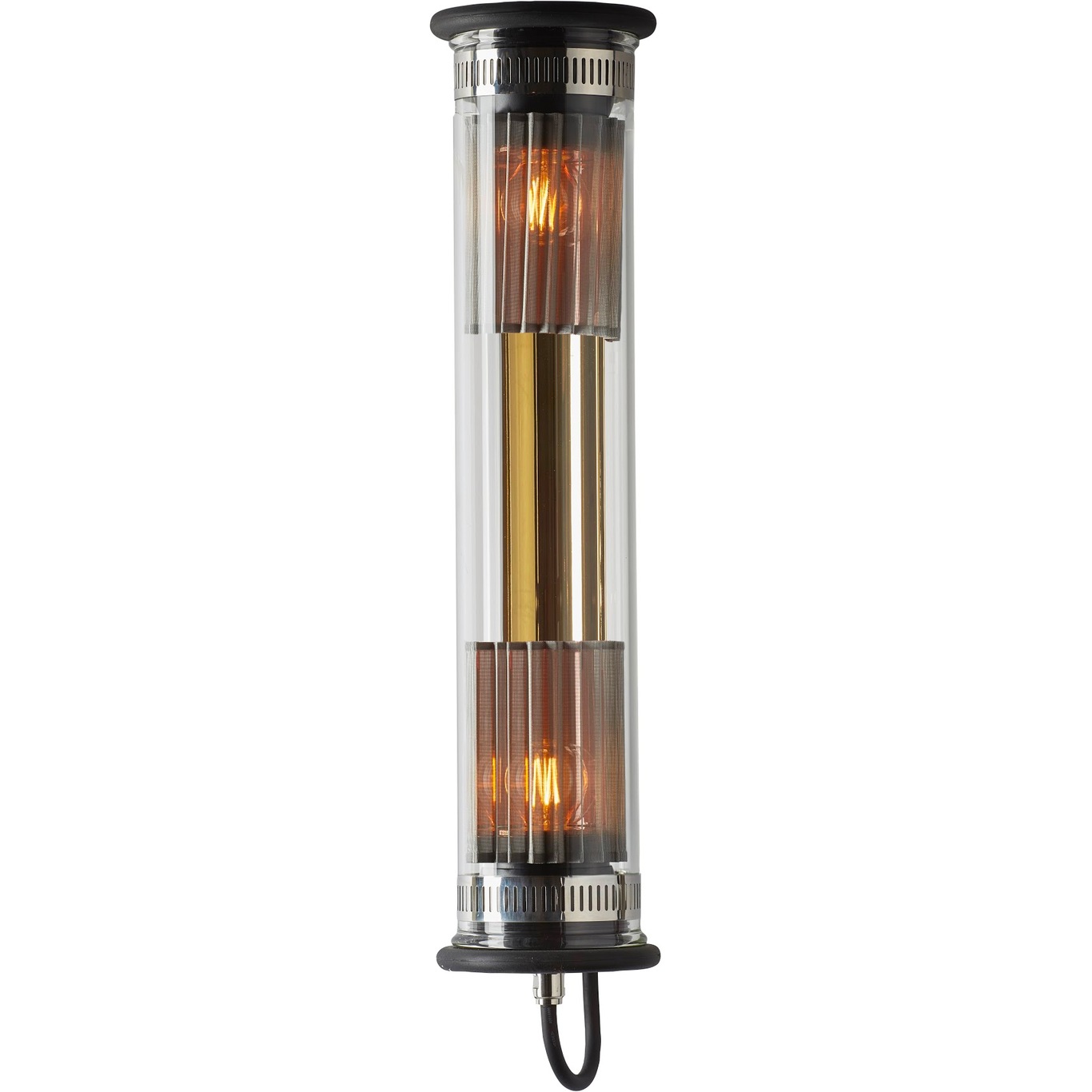 In The Tube 100-500 Wall Lamp, Black / Gold Reflector / Silver Mesh