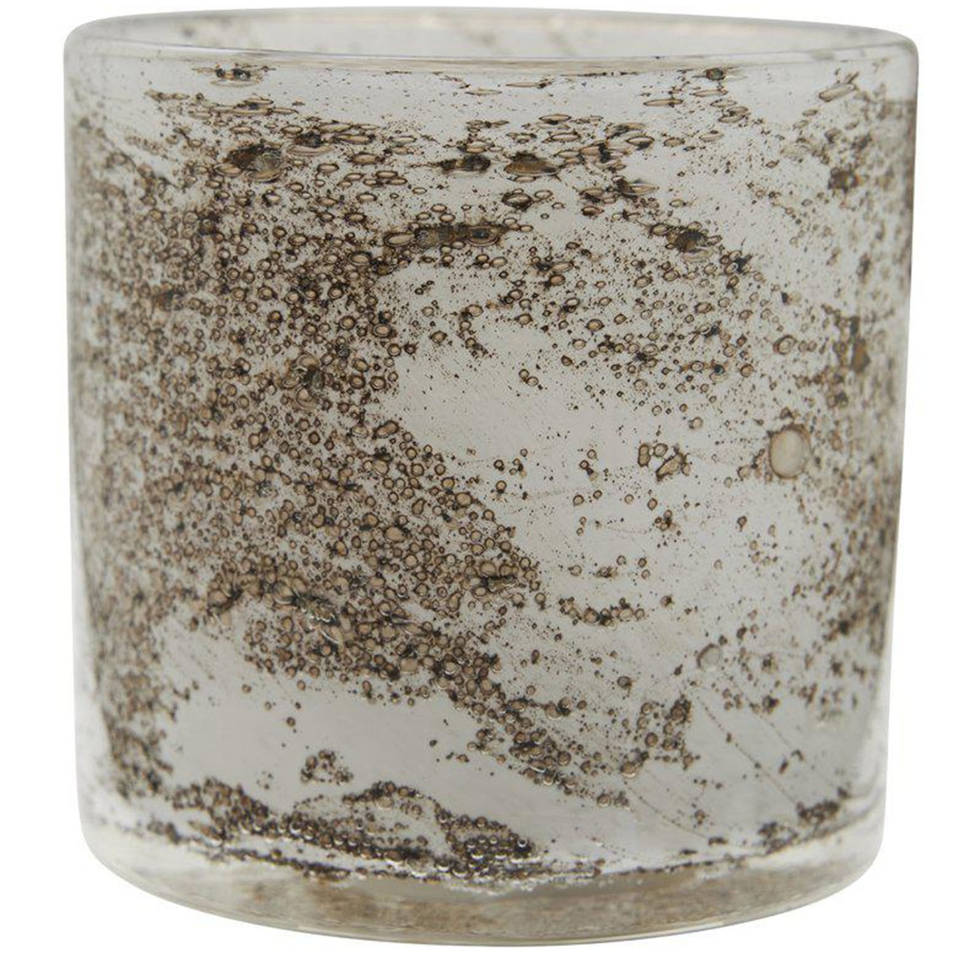 Ambra Candle Holder 8 cm, White/Brown