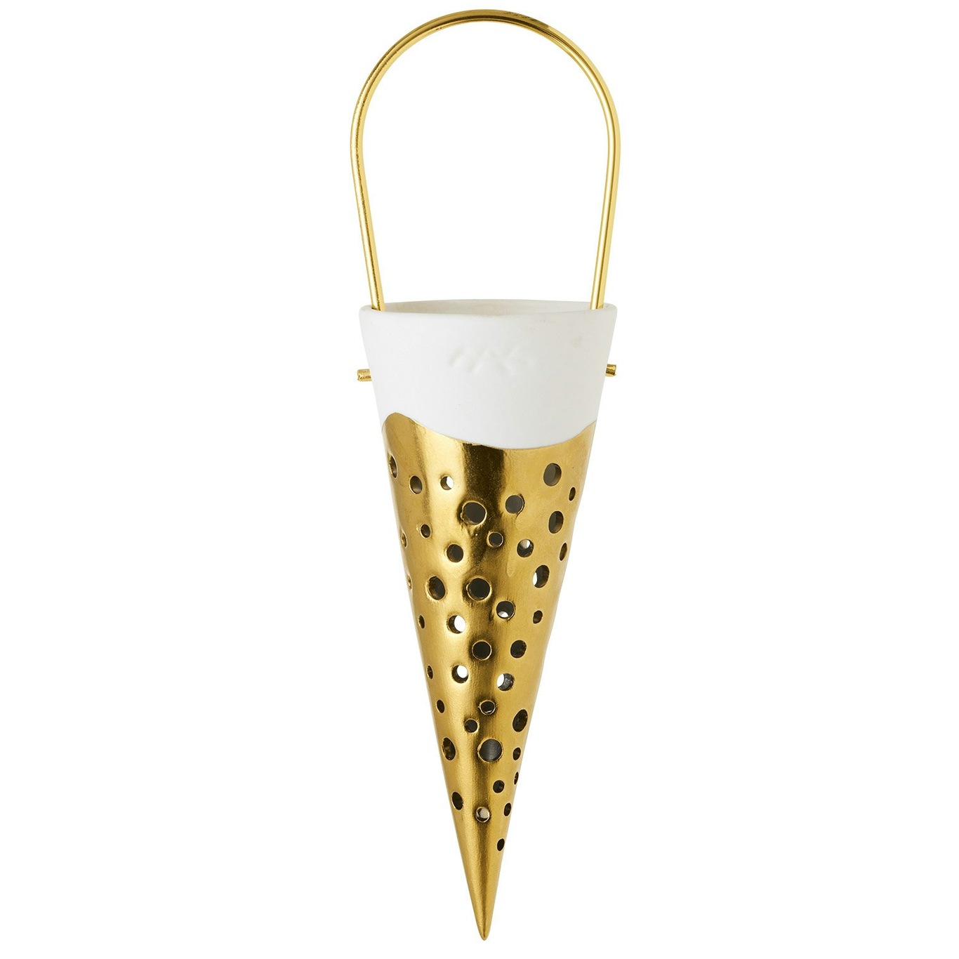 Nobili Christmas Cone 18 cm, Gold