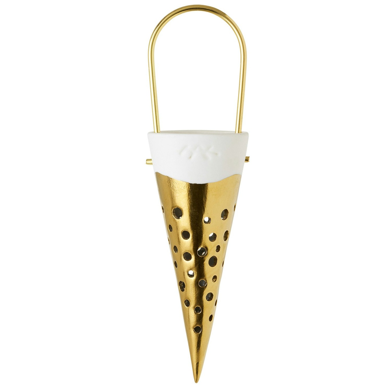 Nobili Christmas Cone 15,5 cm, Gold
