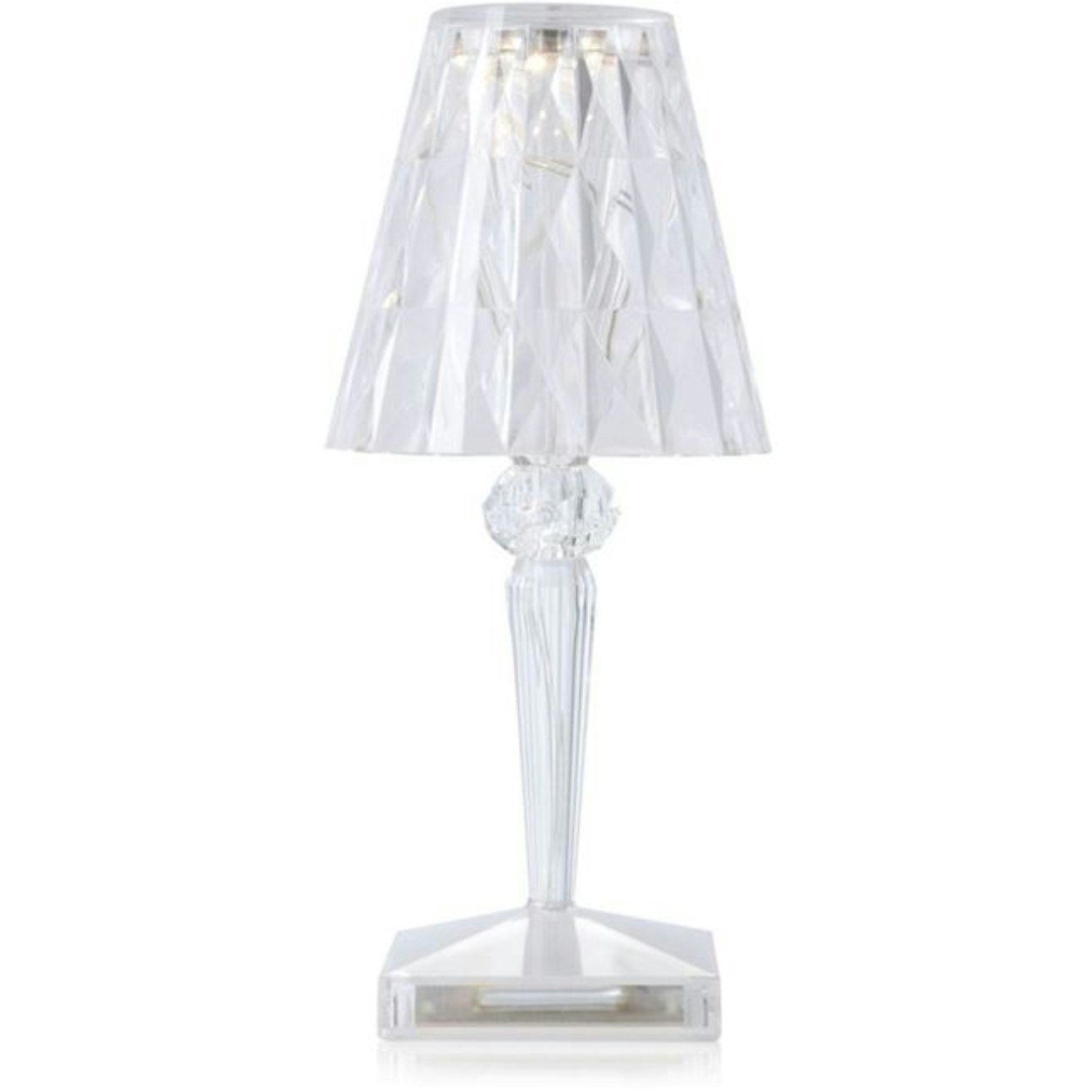 Battery Table Lamp Portable, Clear