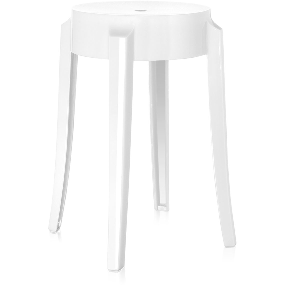 Charles Ghost Stool, White