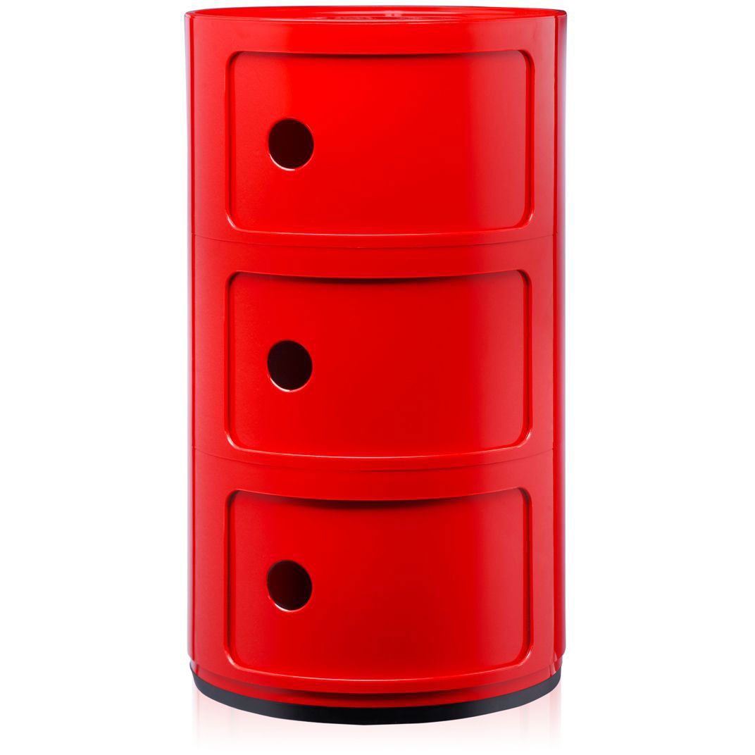 Componibili Modular System 3 Compartments, Red
