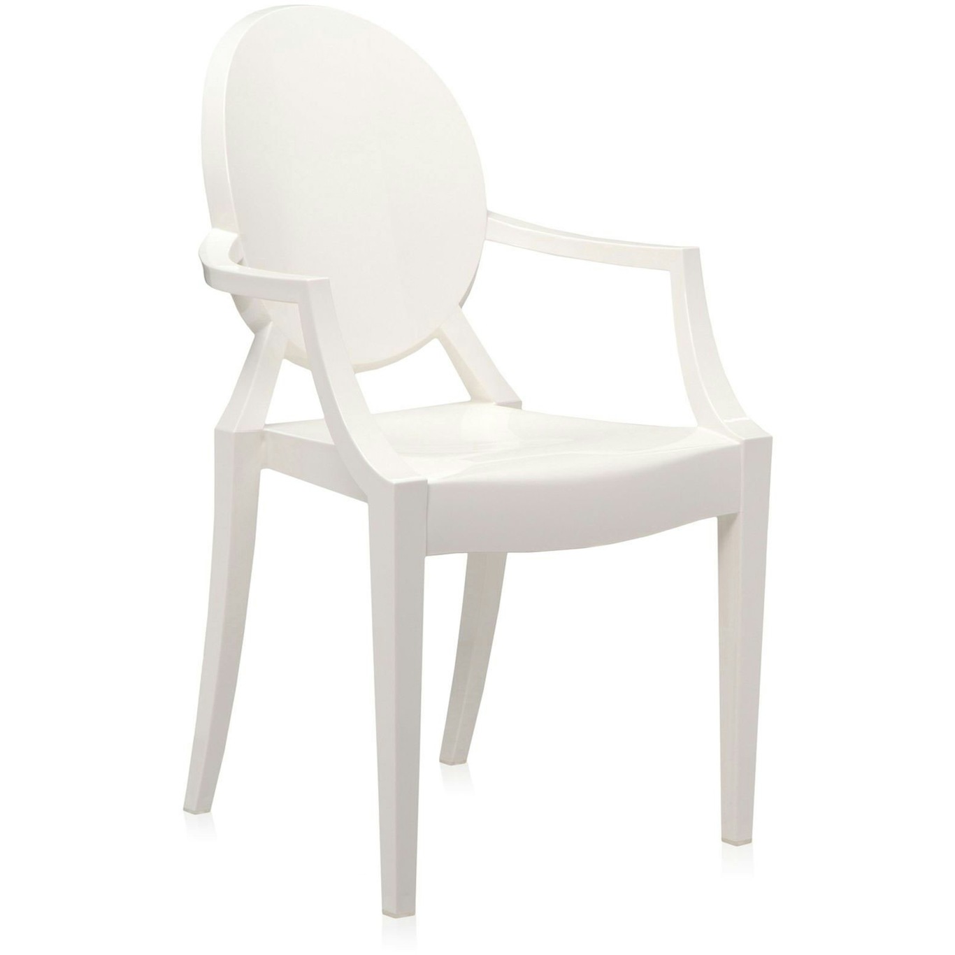 Louis Ghost Chair, White