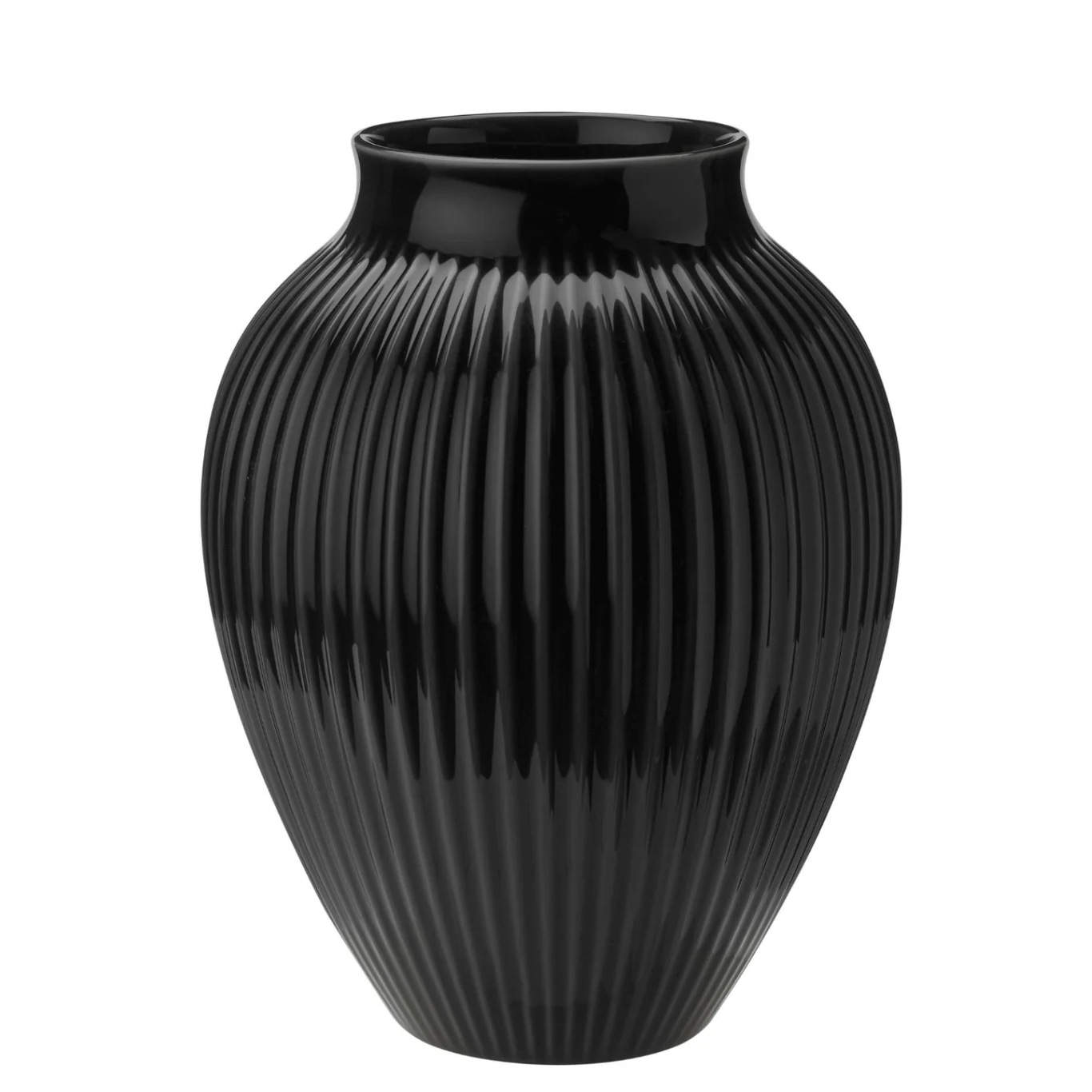 Vase Grooved 27 cm, Black