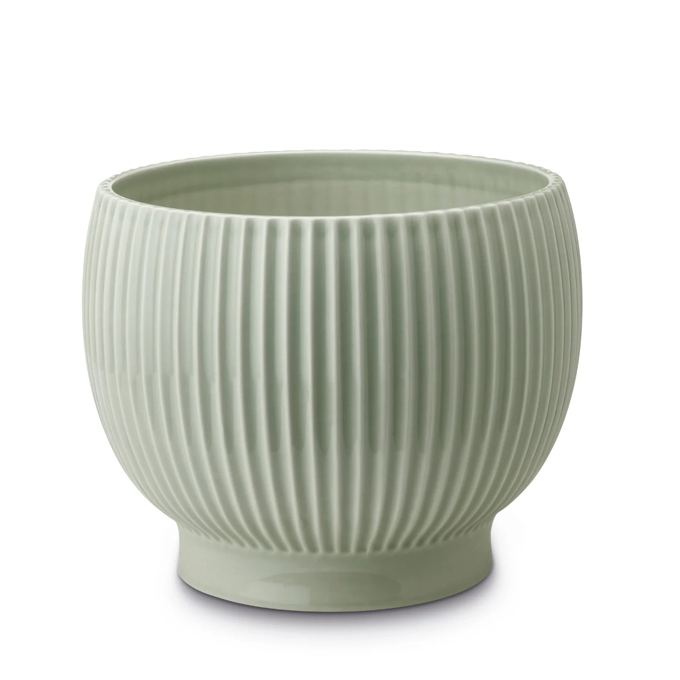 Outer Pot Grooved Ø16,5 cm, Mint Green