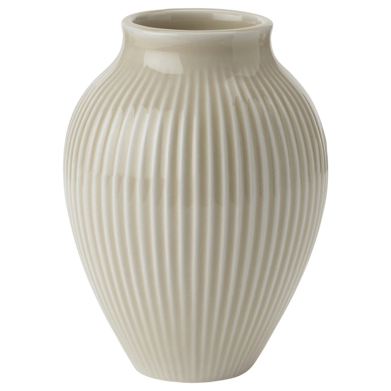 Vase Grooved 12,5 cm, Sand