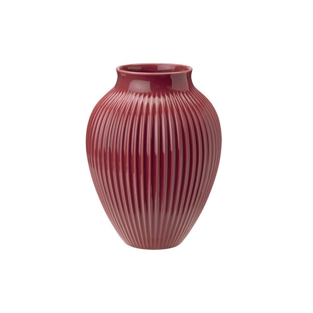 Vase Grooved Bordeaux 27 cm