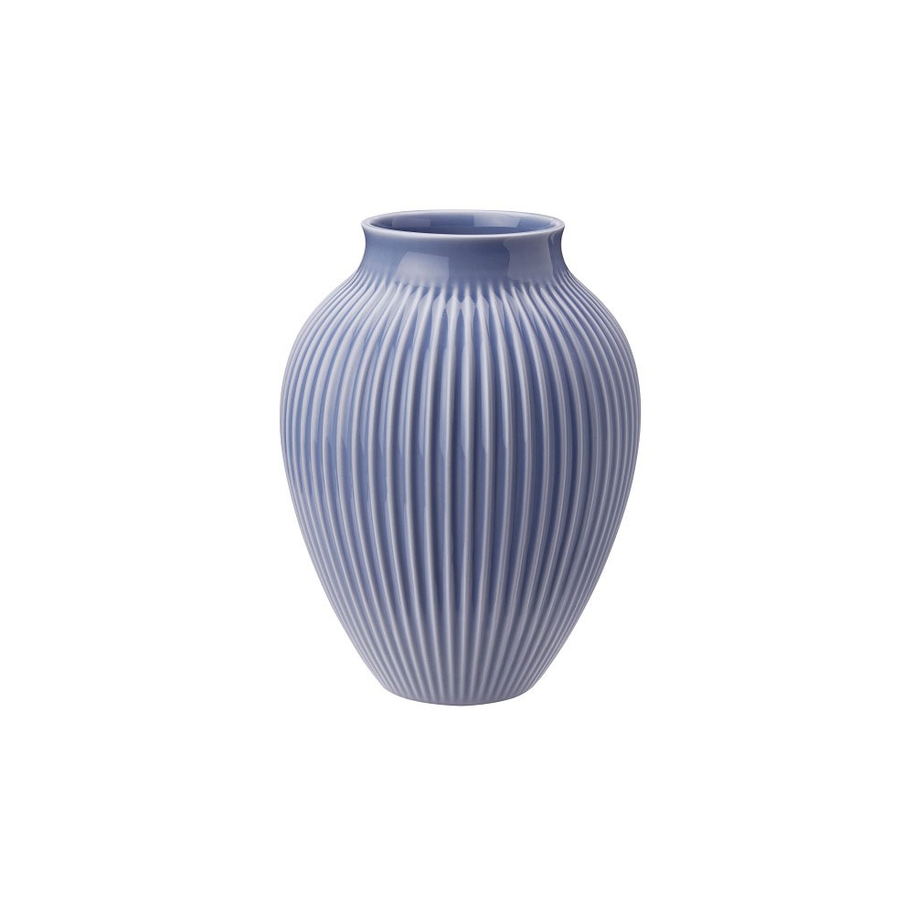 Vase Grooved Lavender Blue 20 cm