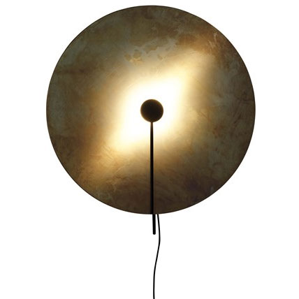 Sol Wall Lamp Raw Brass / Matte Black, 90 cm