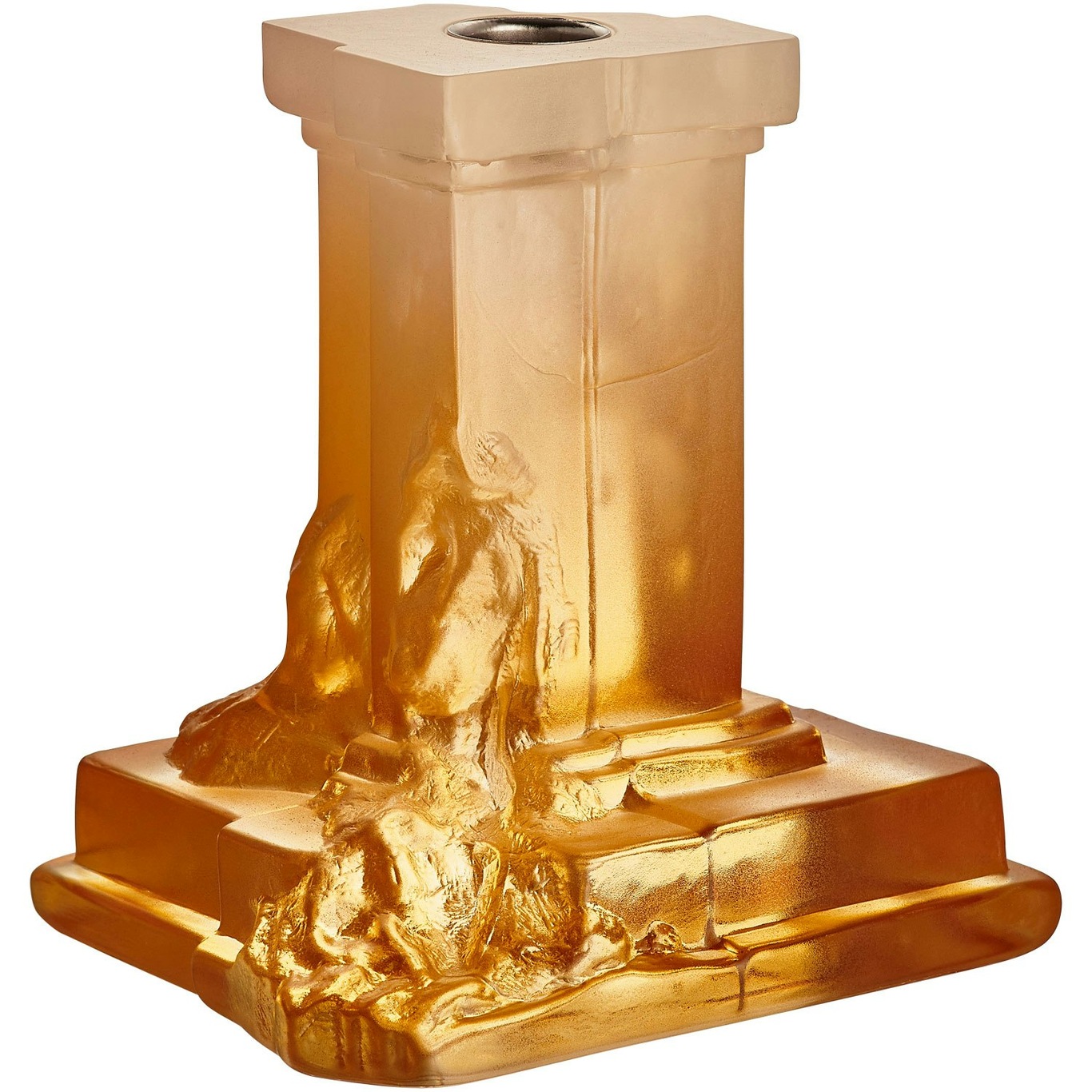Rocky Baroque Candlestick 150 mm, Amber